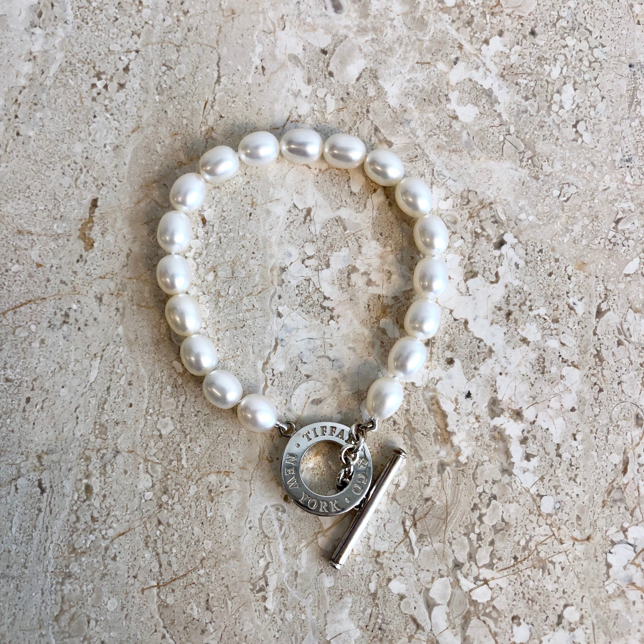 tiffany pearl toggle bracelet