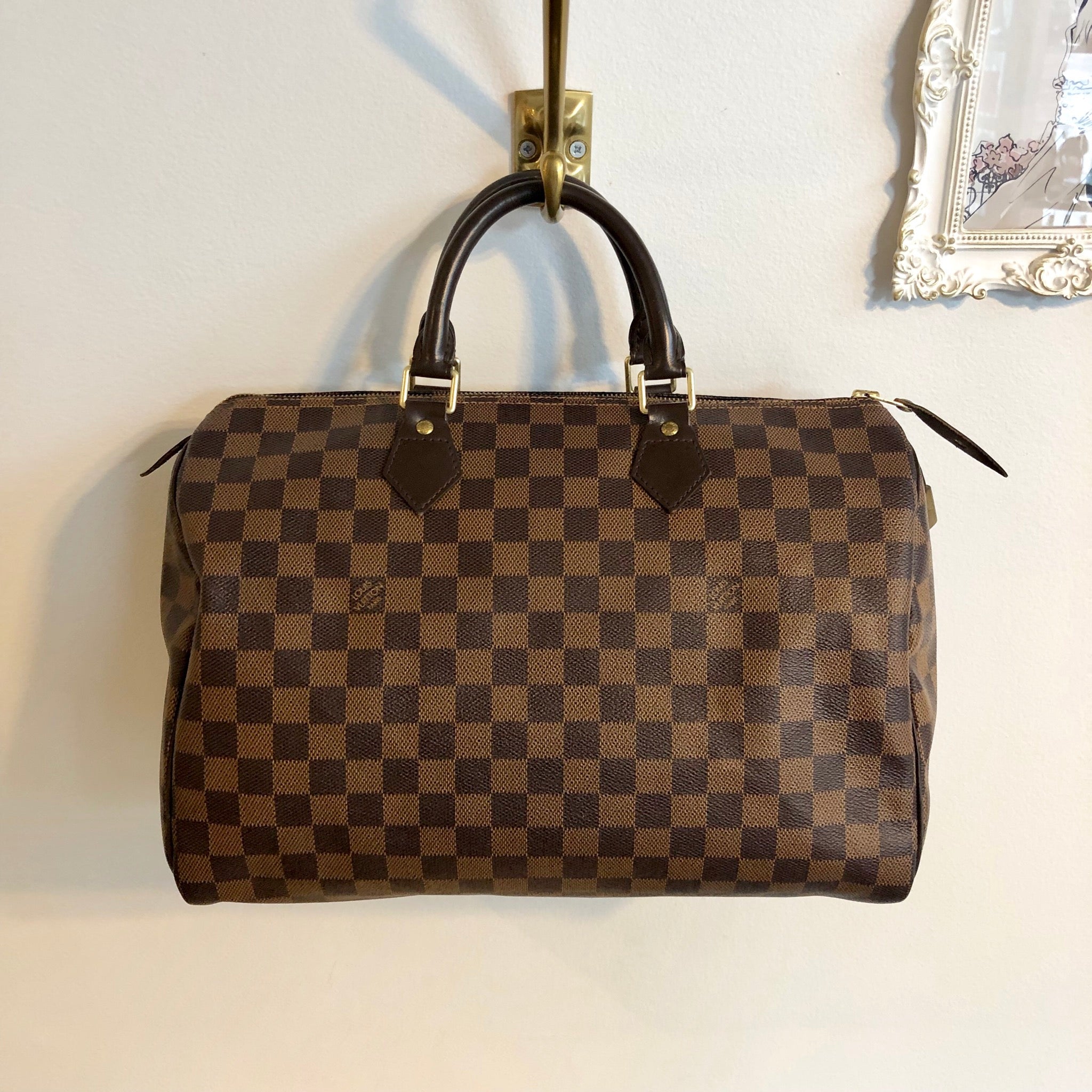 1st Payment of two Authentic LOUIS VUITTON Damier Ebene speedy 35 – Valamode