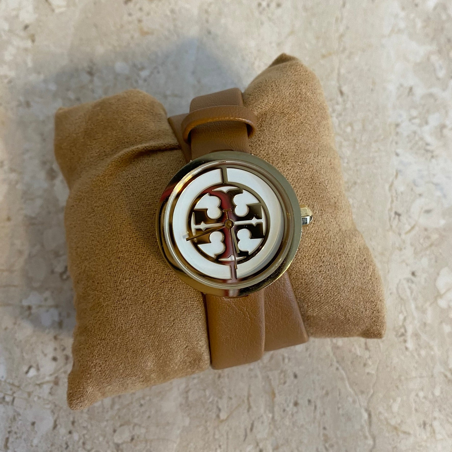 Authentic TORY BURCH Reva Leather Double-Strap Watch – Valamode