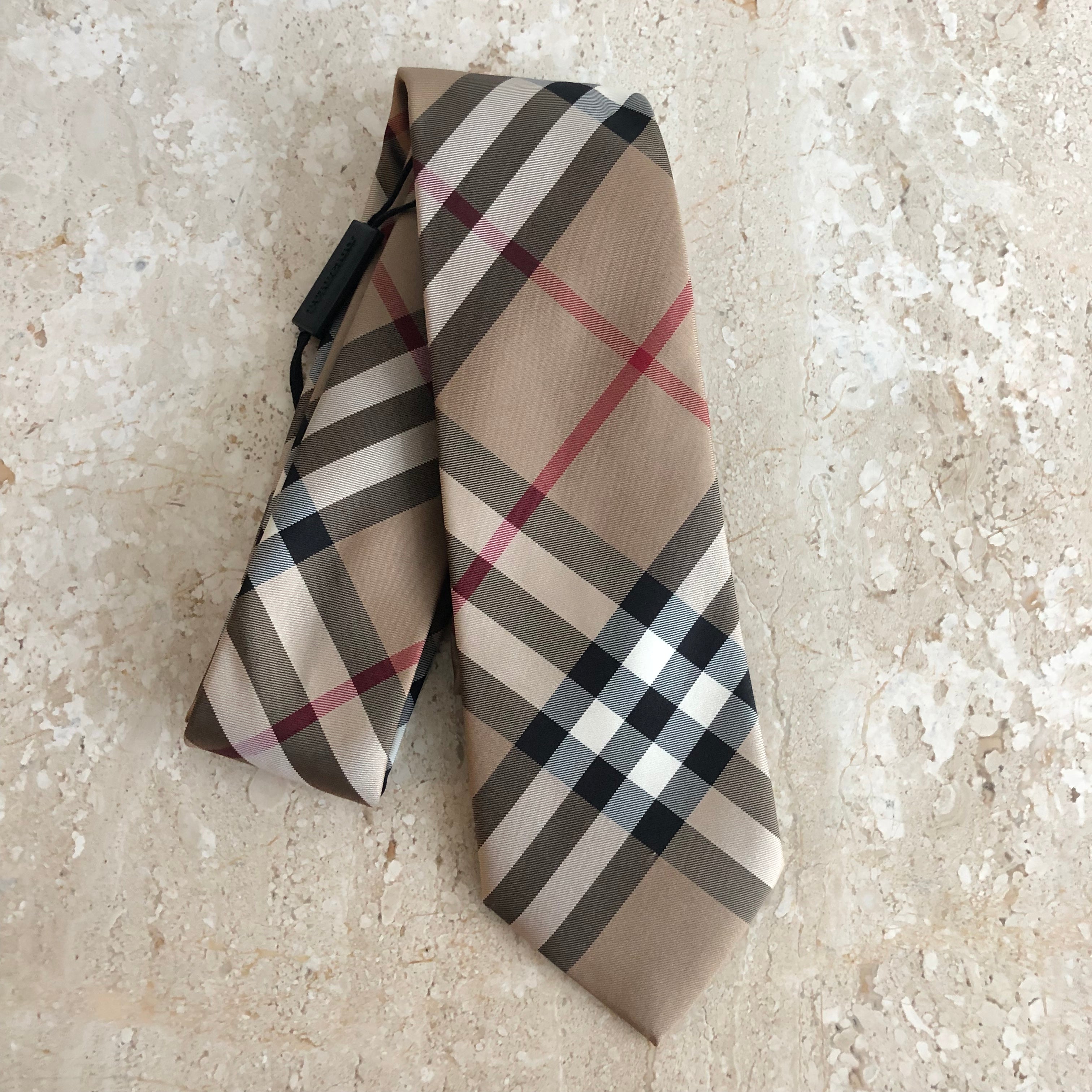 Authentic BURBERRY Novacheck Silk Skinny Tie – Valamode