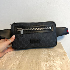 Authentic GUCCI GG Supreme Black Belt Bag – Valamode