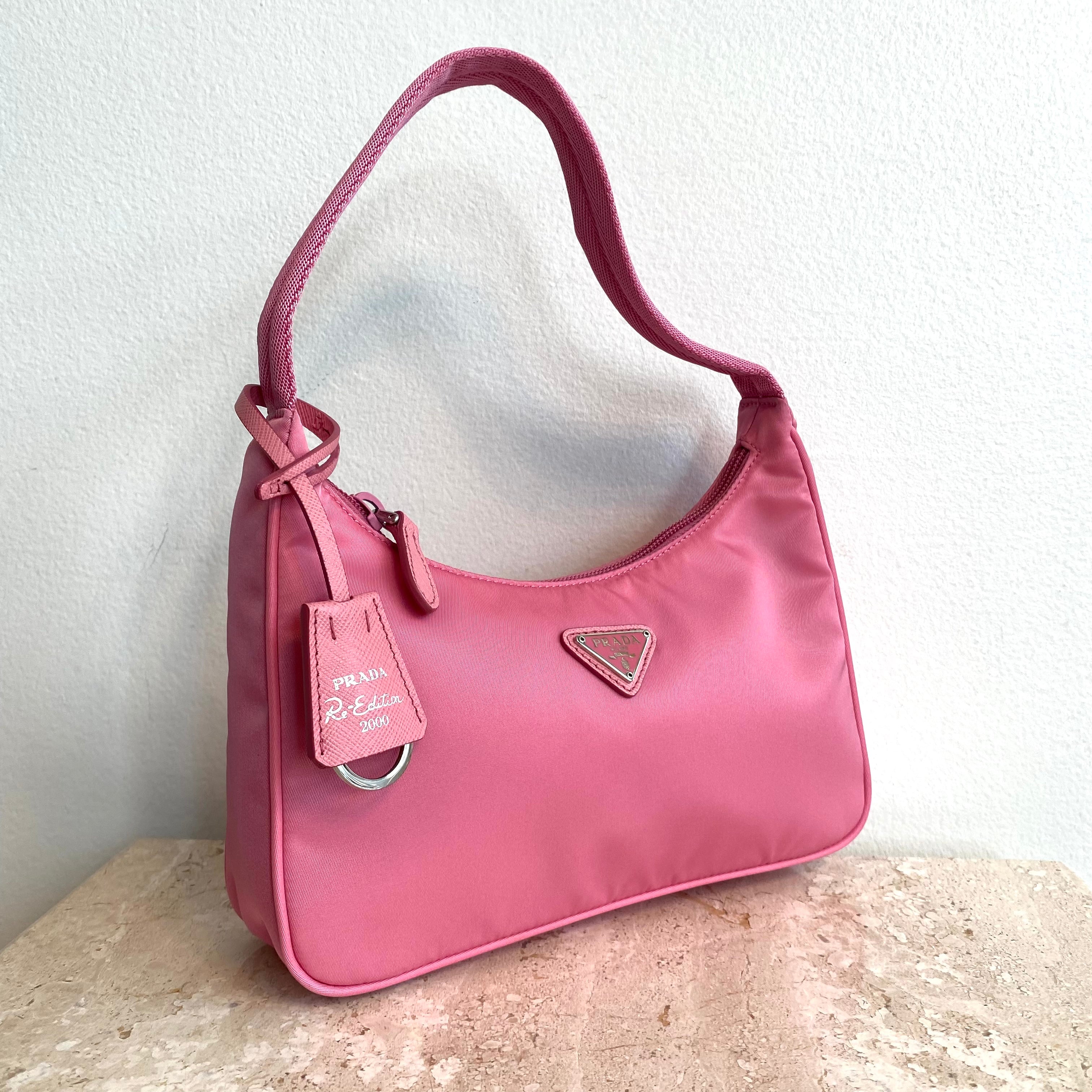 Authentic PRADA Pink Re-Edition 2000 Nylon Bag – Valamode