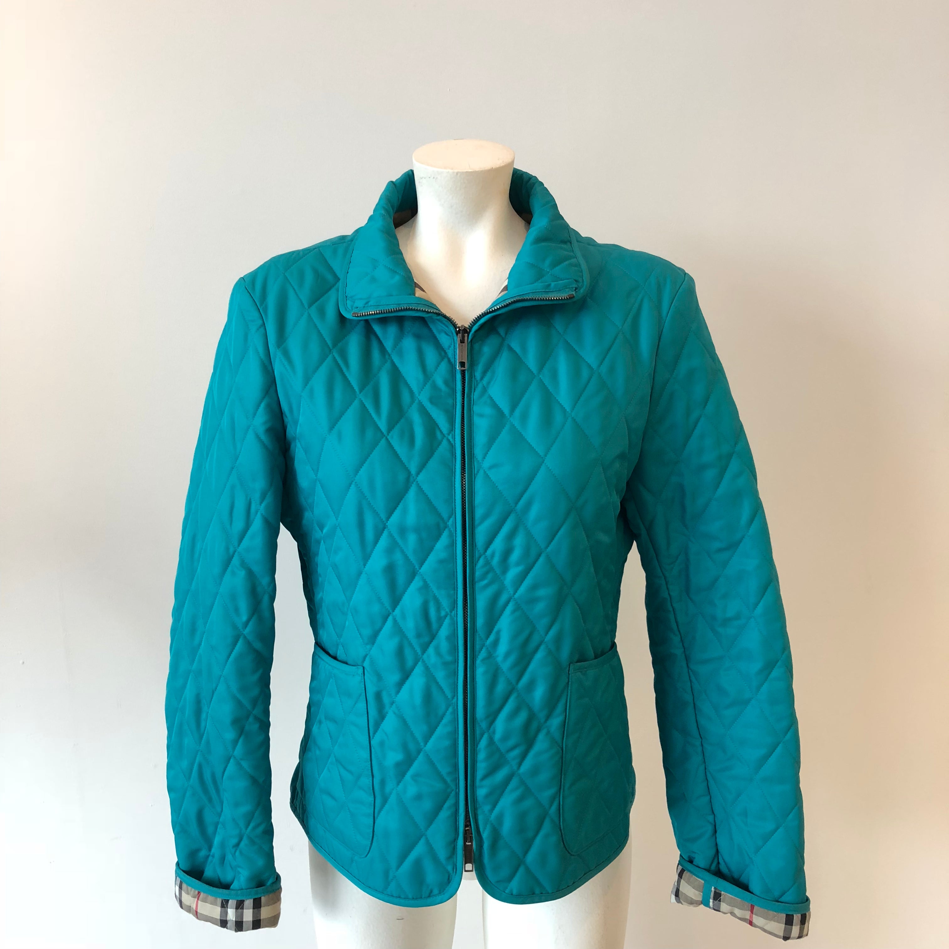Authentic BURBERRY Blue Quilted Jacket – Valamode