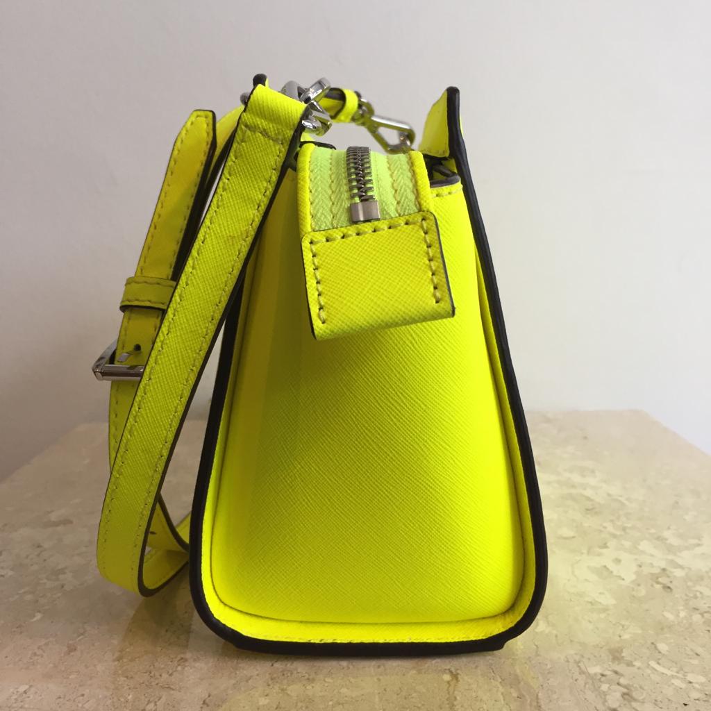Authentic MICHAEL KORS Neon Yellow Leather Handbag – Valamode