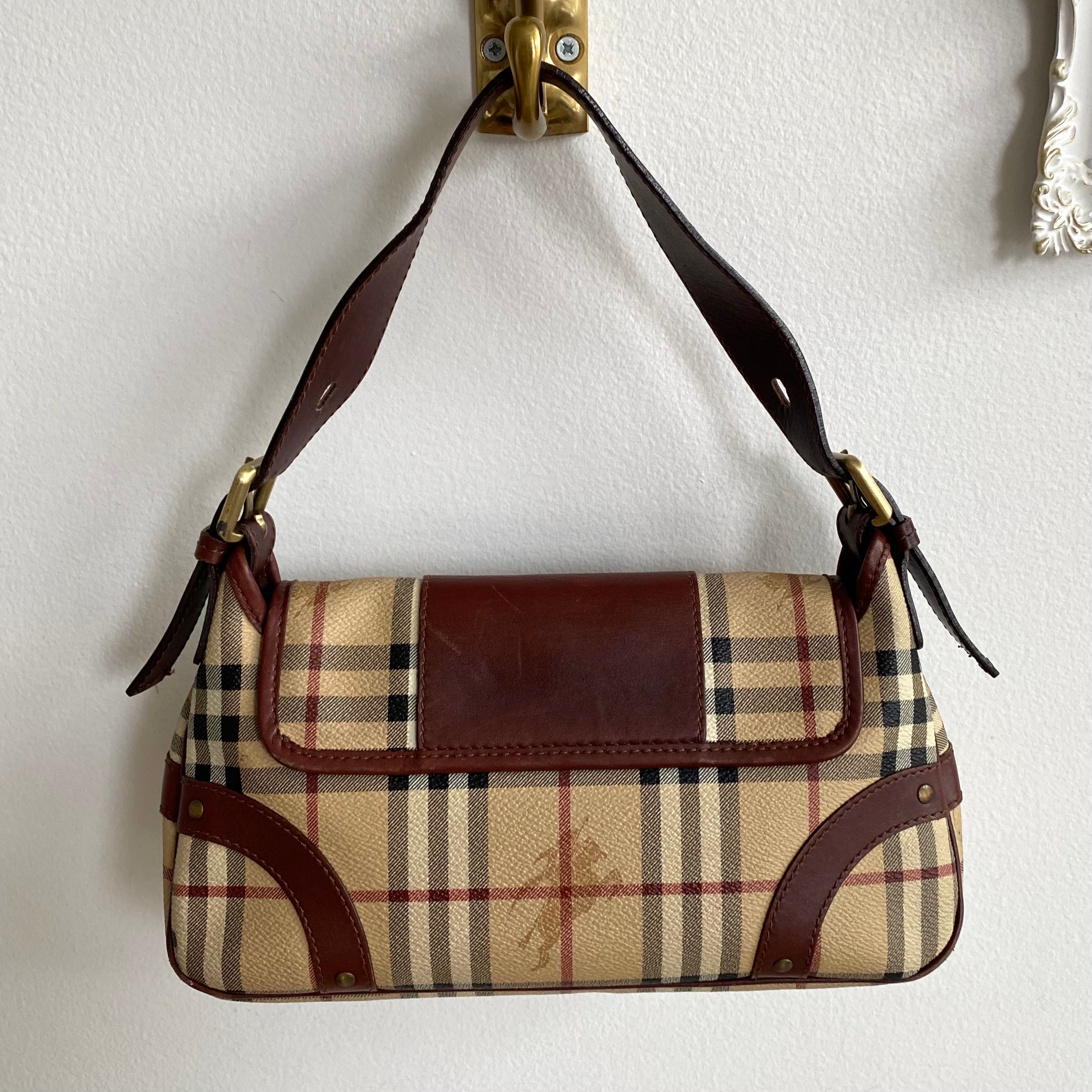 Authentic BURBERRY Small Haymarket Shoulder Bag – Valamode