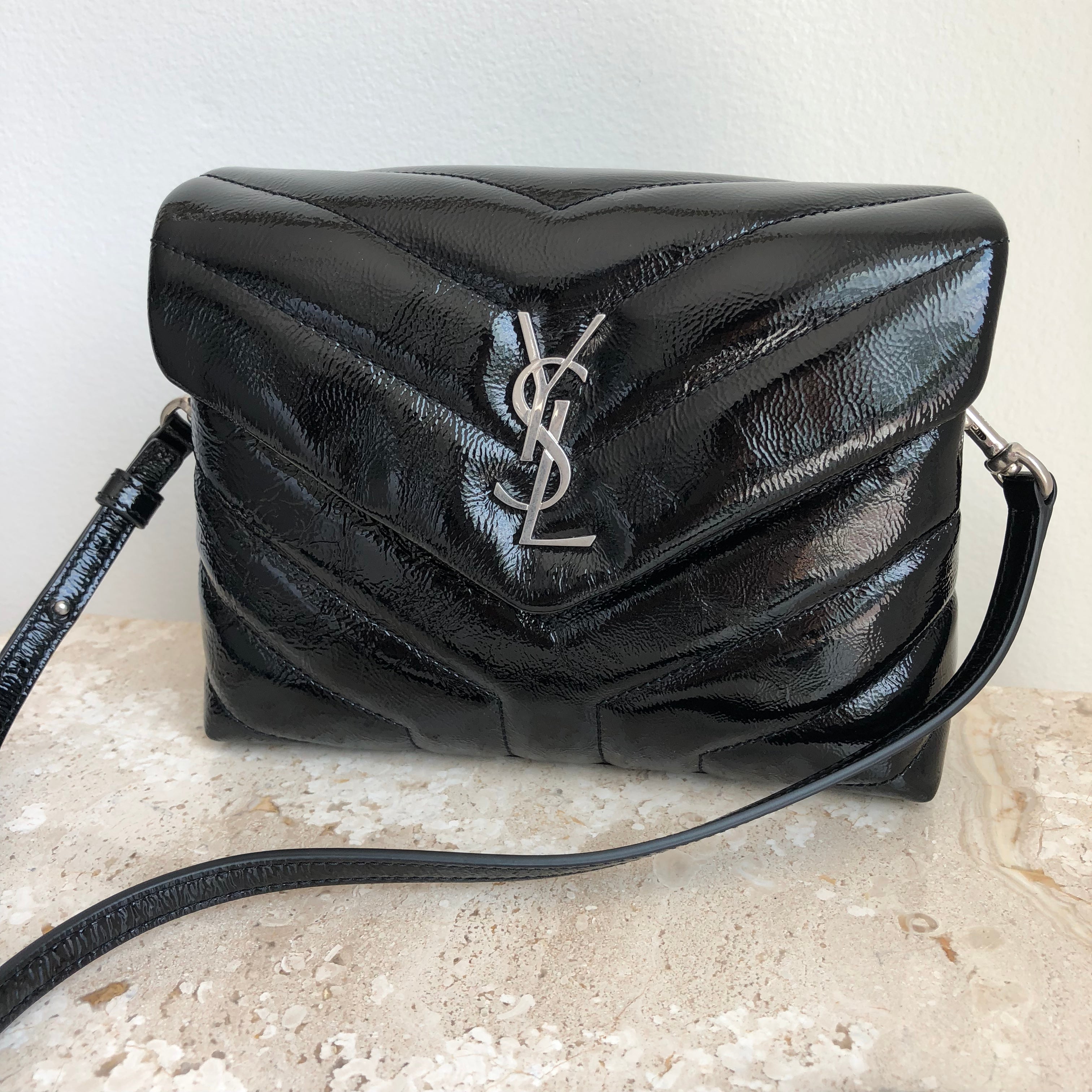 loulou toy ysl patent leather crossbody bag