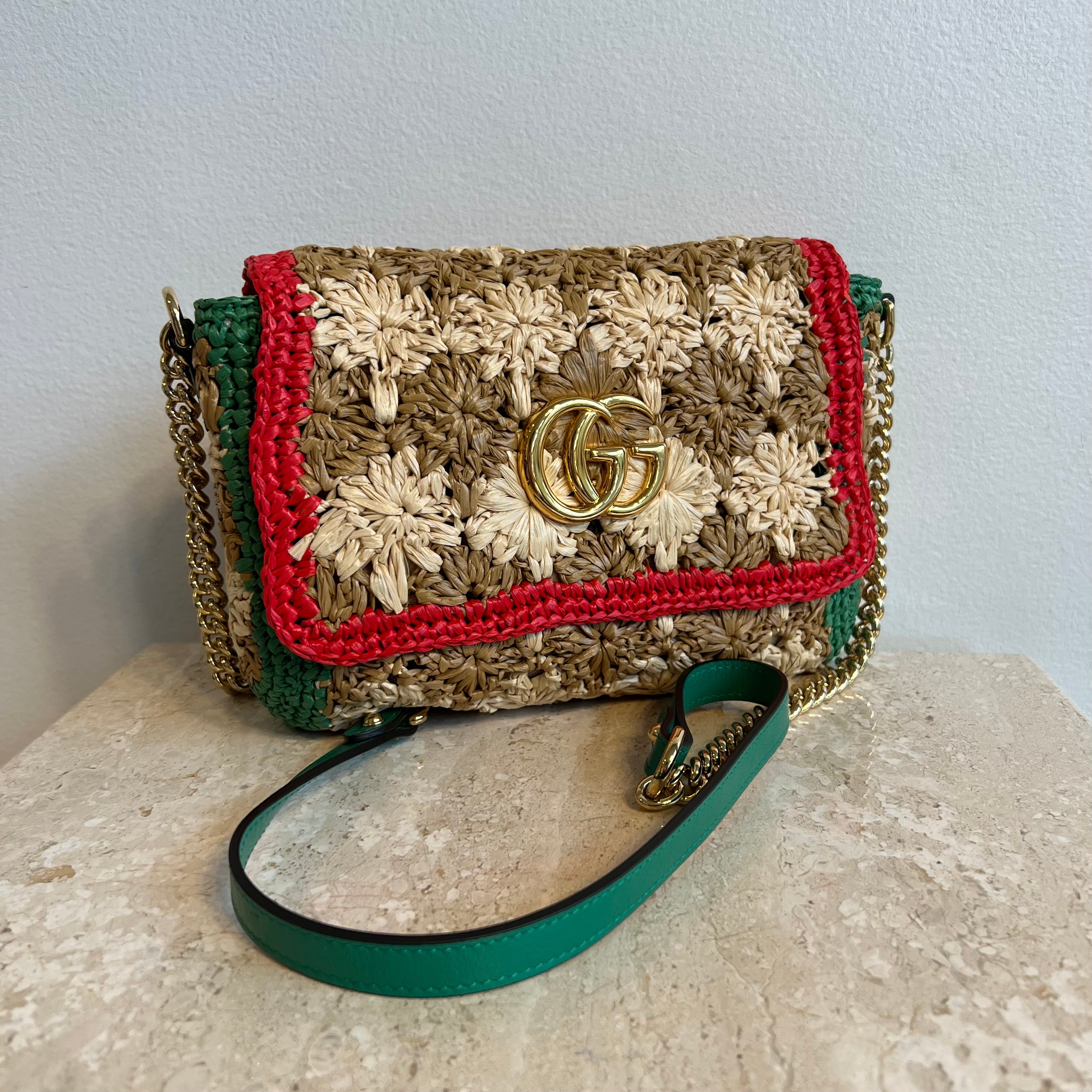 Gucci Gg Marmont Flower Crochet Bag