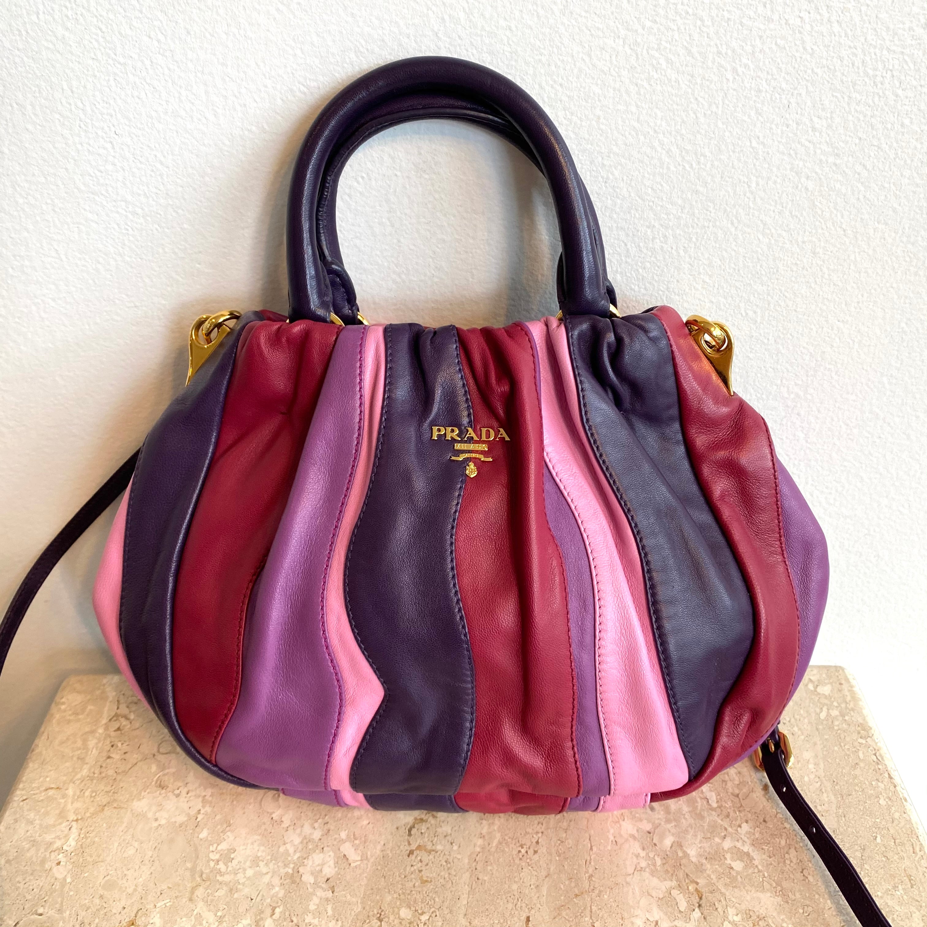 Authentic PRADA Multi Colour Striped Tremble Blossom Bag – Valamode