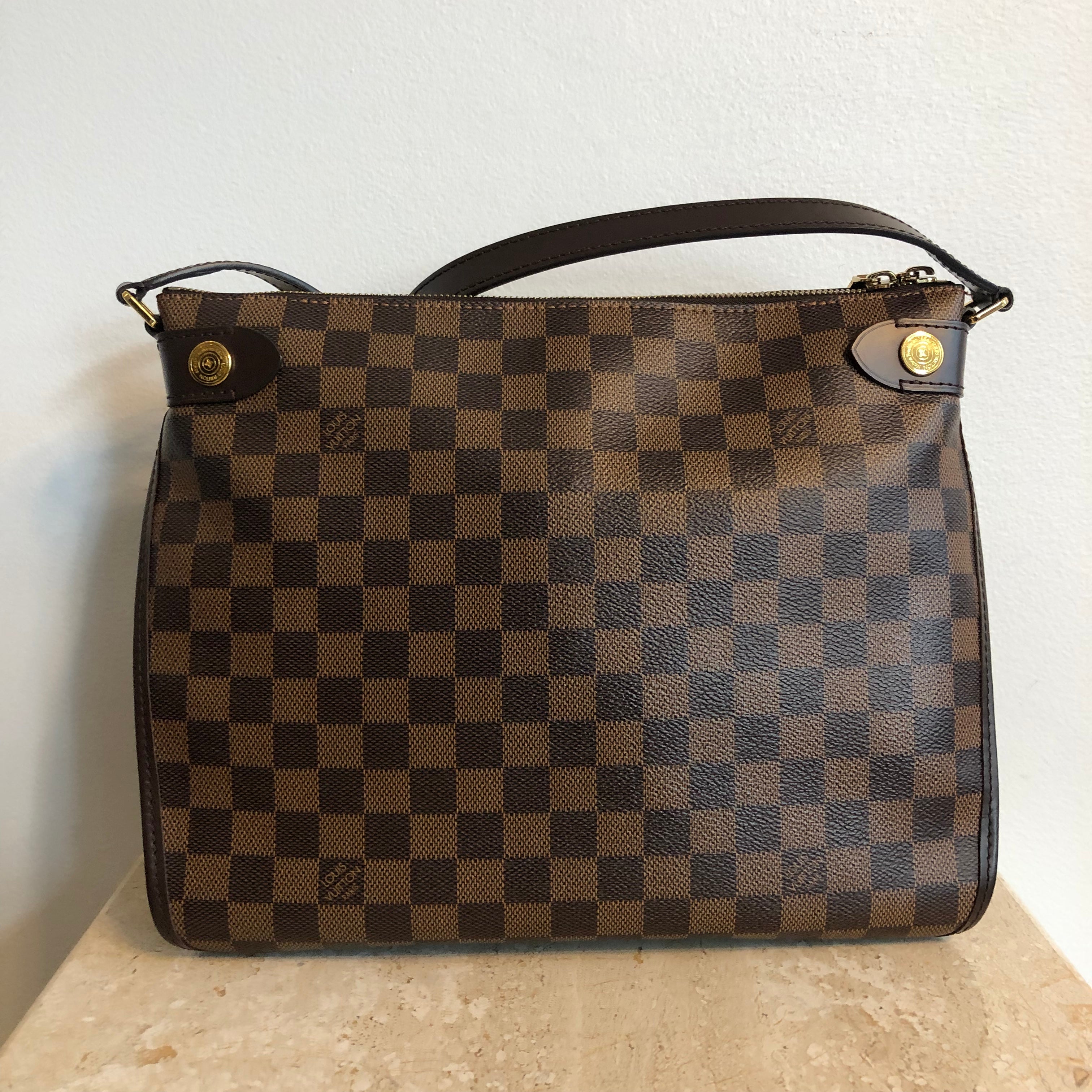 Auth Louis Vuitton Damier Duomo N60008 Women's Handbag