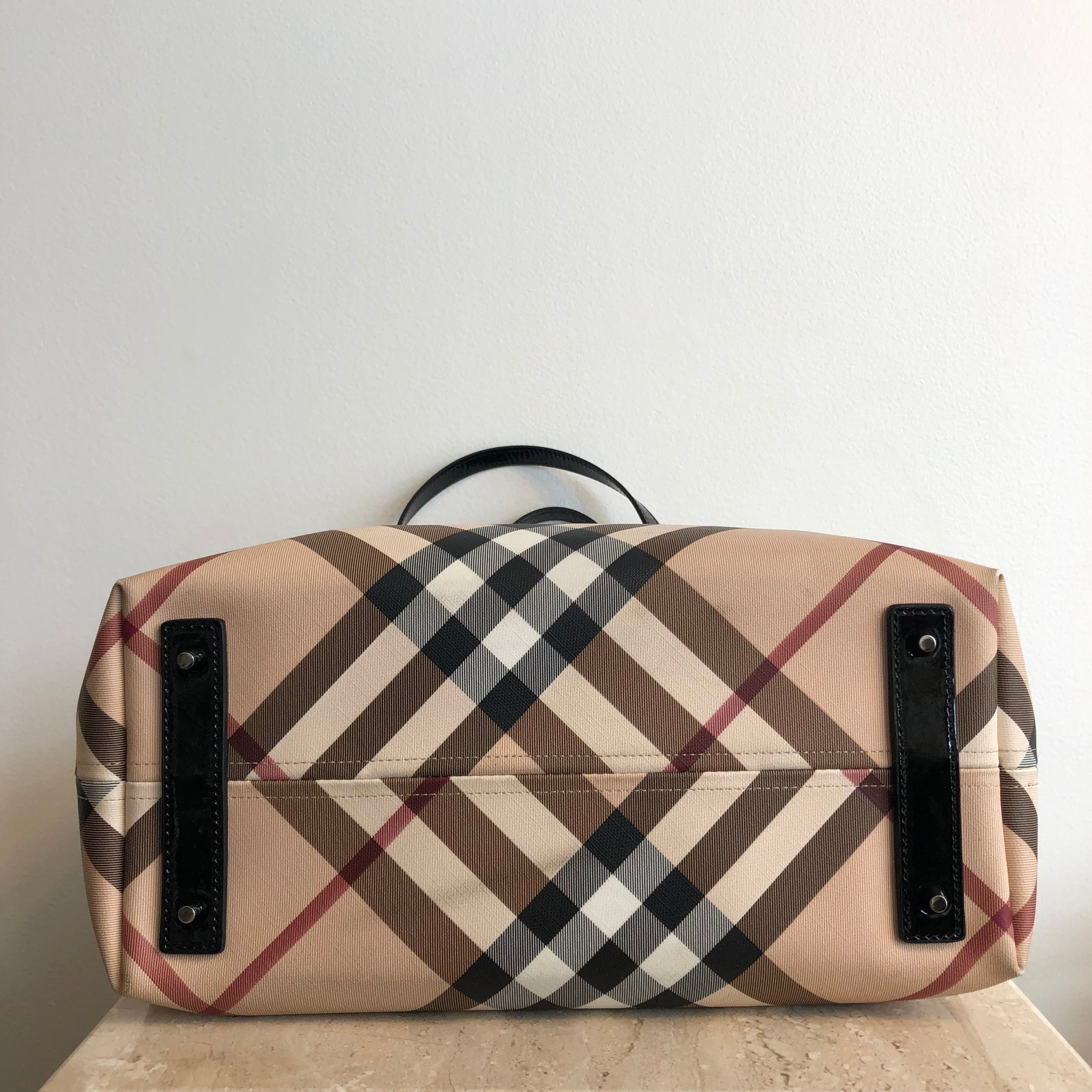 Authentic BURBERRY Large Canvas Check Tote – Valamode