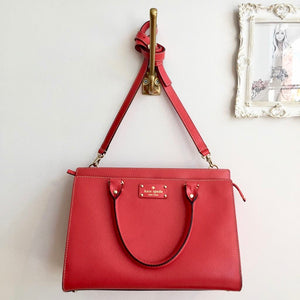 Authentic KATE SPADE Red Top Stitch Handbag – Valamode