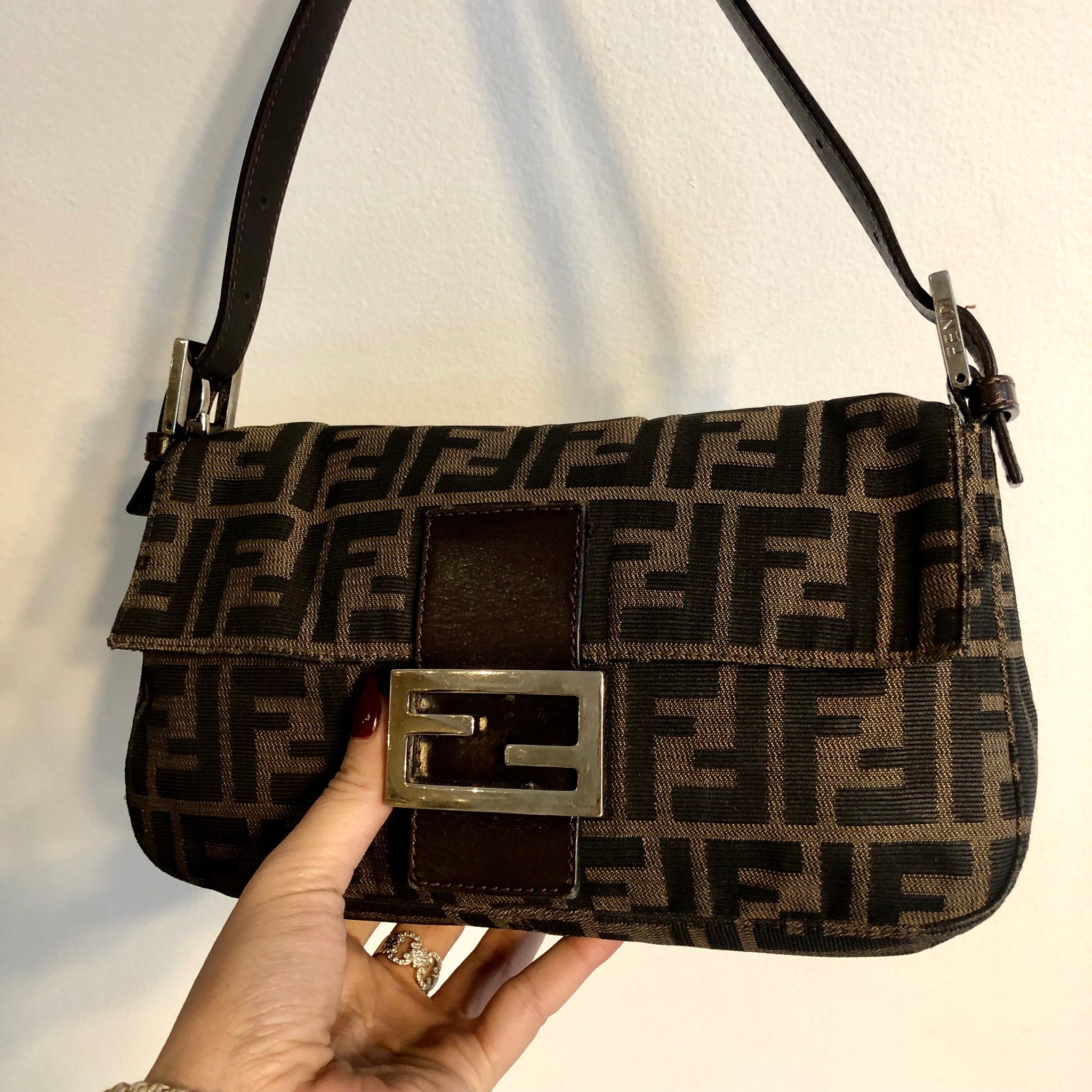 Authentic FENDI Zucca Canvas Baguette – Valamode