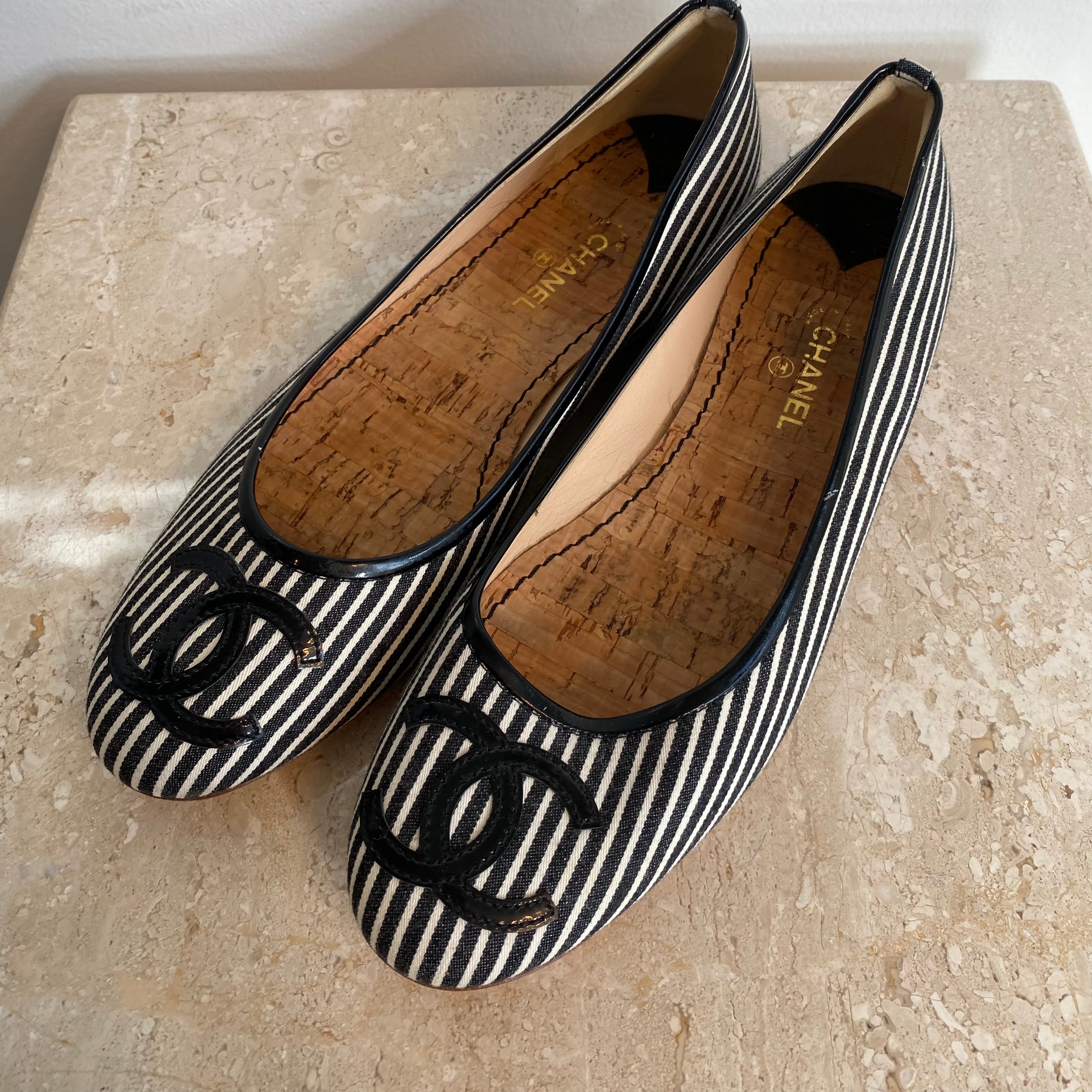 authentic chanel ballet flats