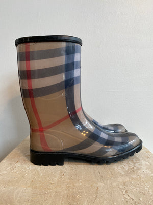 Authentic BURBERRY Rubber Rain Boots - Size 10 – Valamode