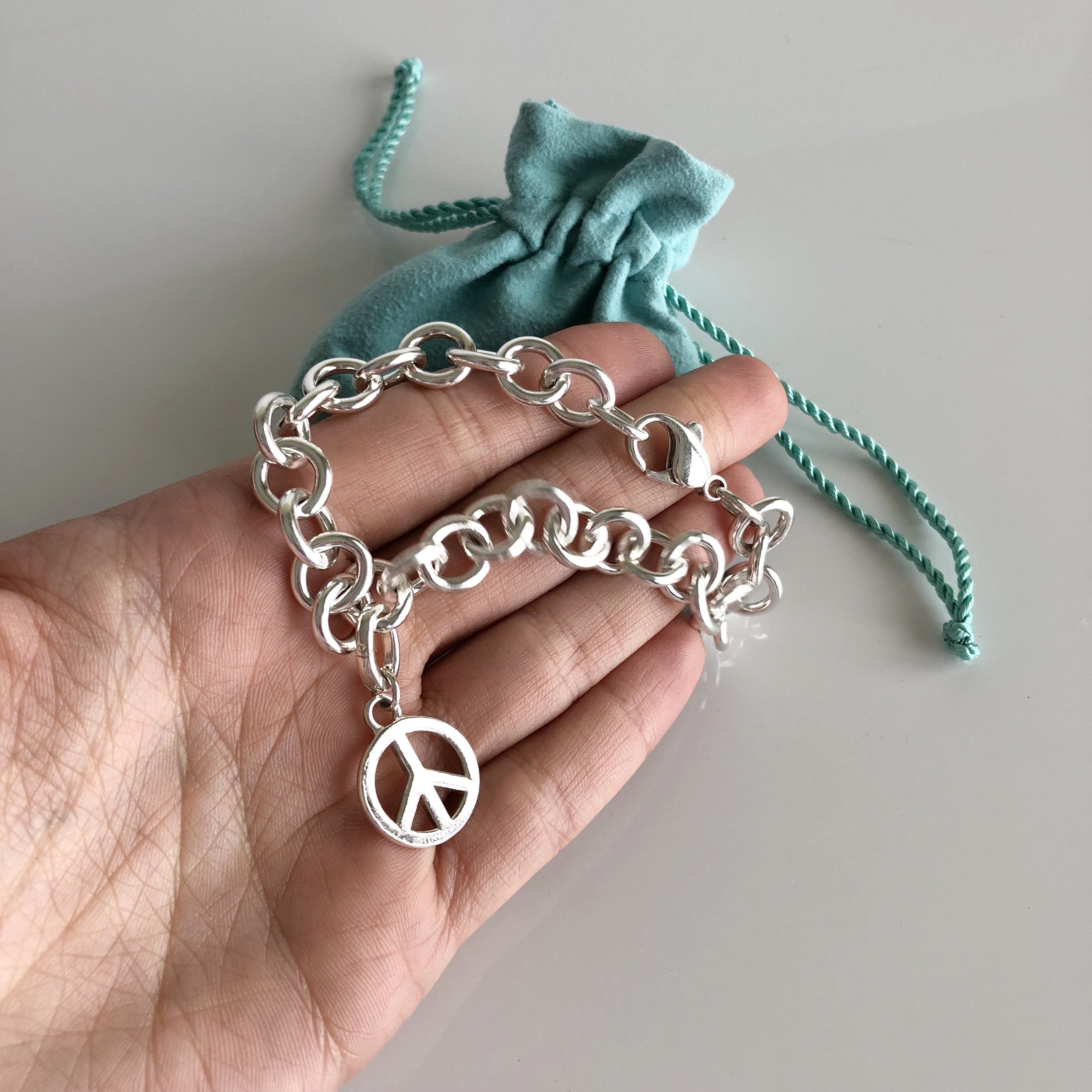 tiffany peace sign bracelet