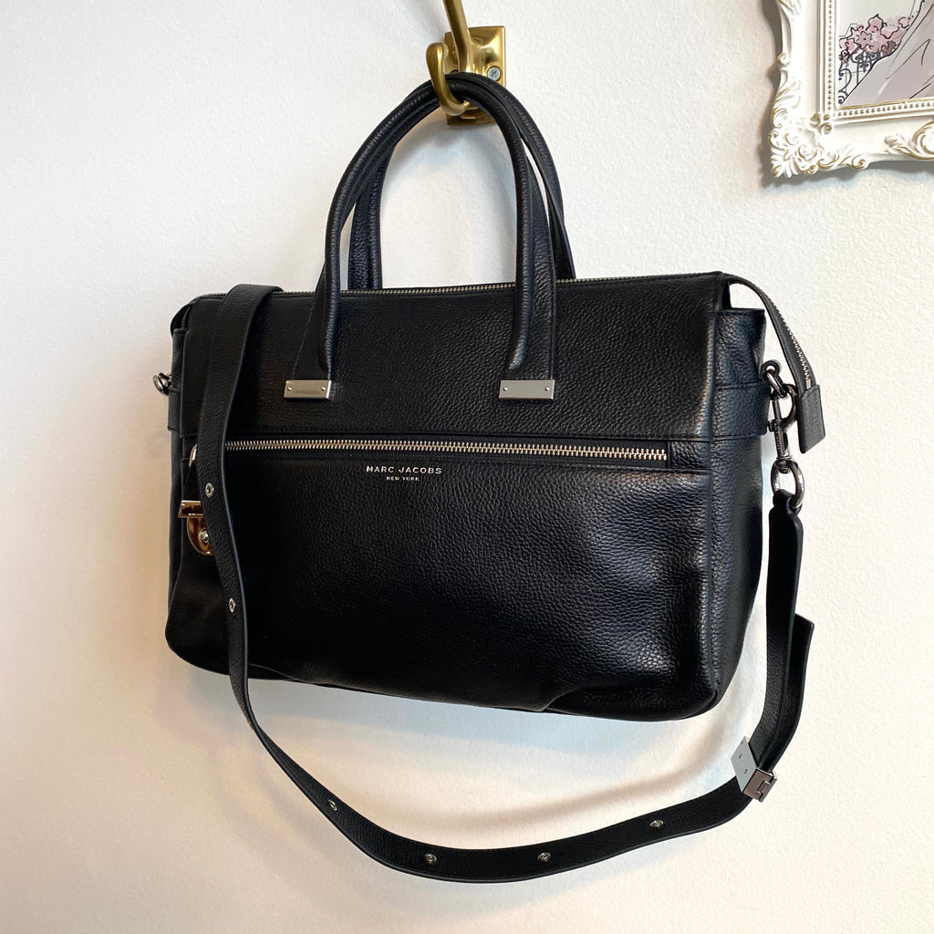 Authentic MARC JACOBS East West Black Leather Tote – Valamode