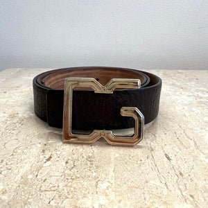 Authentic DOLCE & GABBANA Vintage Brown Leather Belt Size 80/32 – Valamode