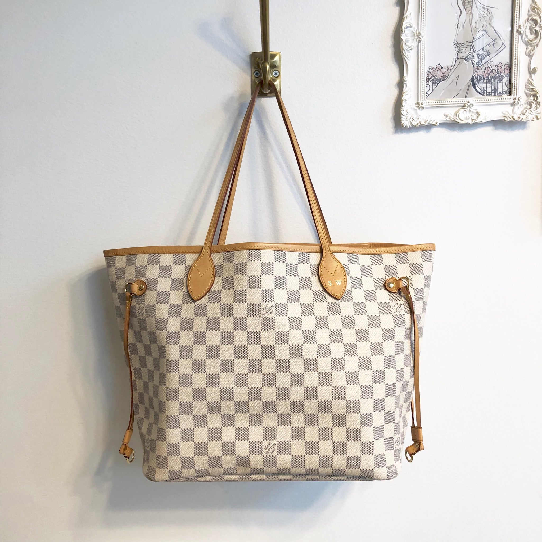 Louis Vuitton, Bags, Louis Vuitton Neverfull Mm Damier Ebene Canvas Tote Bag  Pouch Authenticated