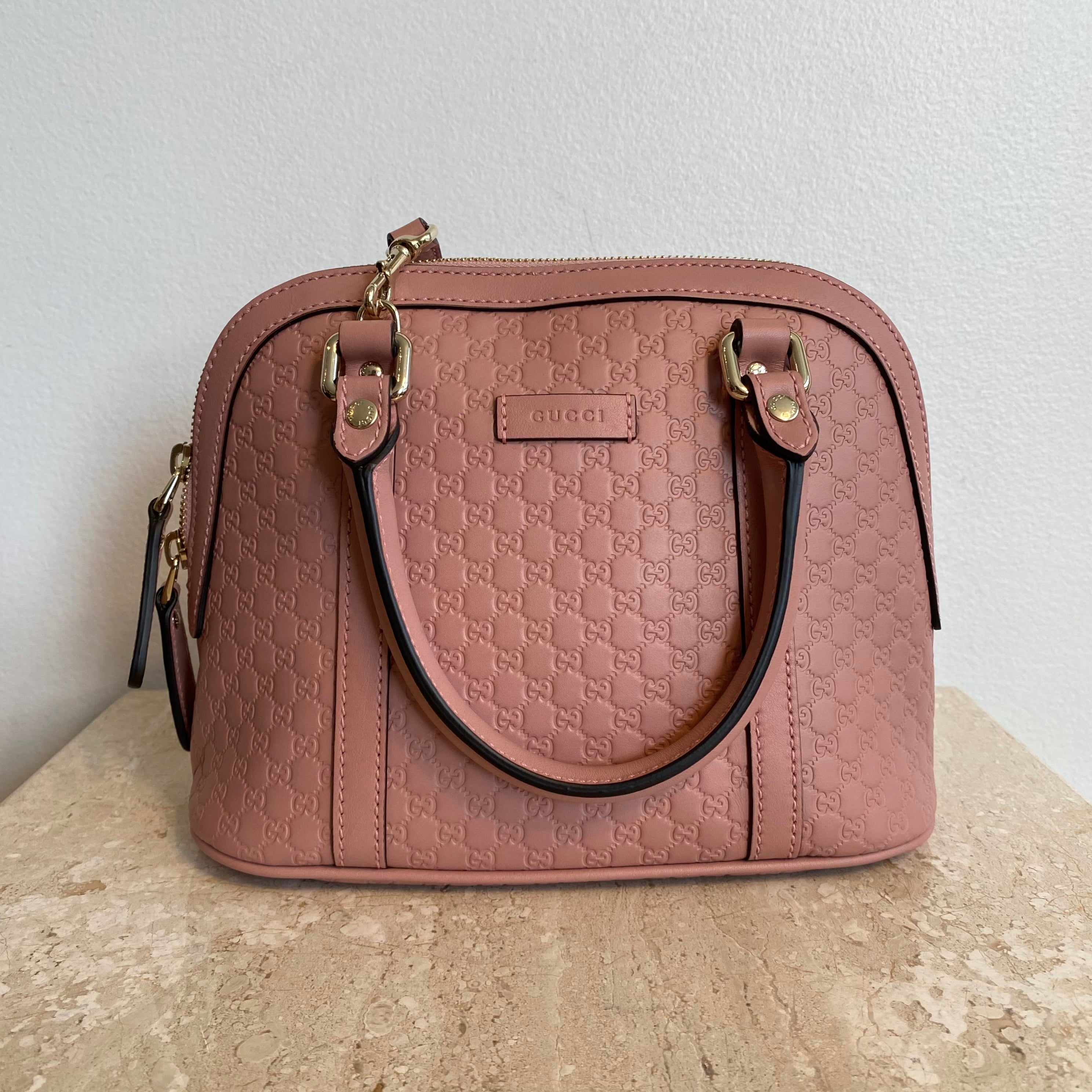 Authentic GUCCI Pink Microguccissima Mini Alma Bag – Valamode
