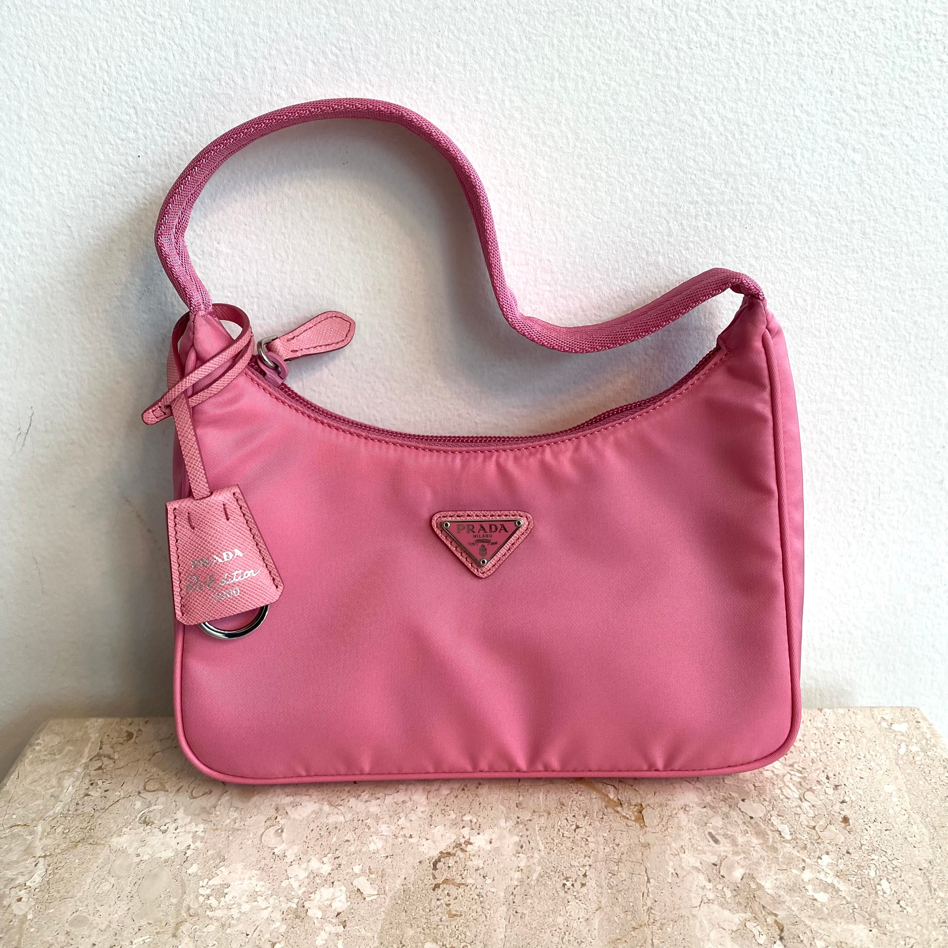 Authentic PRADA Pink Re-Edition 2000 Nylon Bag – Valamode