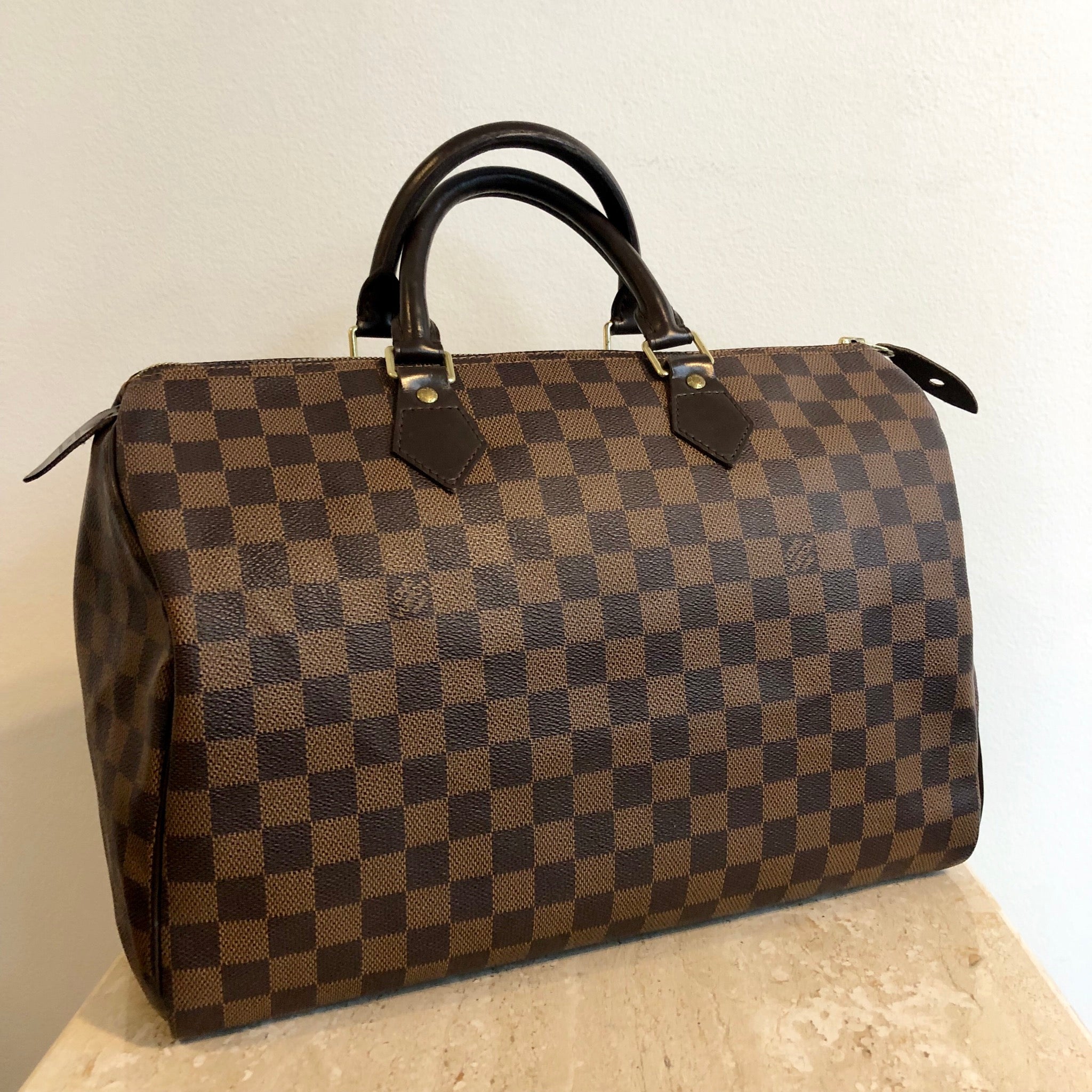 1st Payment of two Authentic LOUIS VUITTON Damier Ebene speedy 35 – Valamode