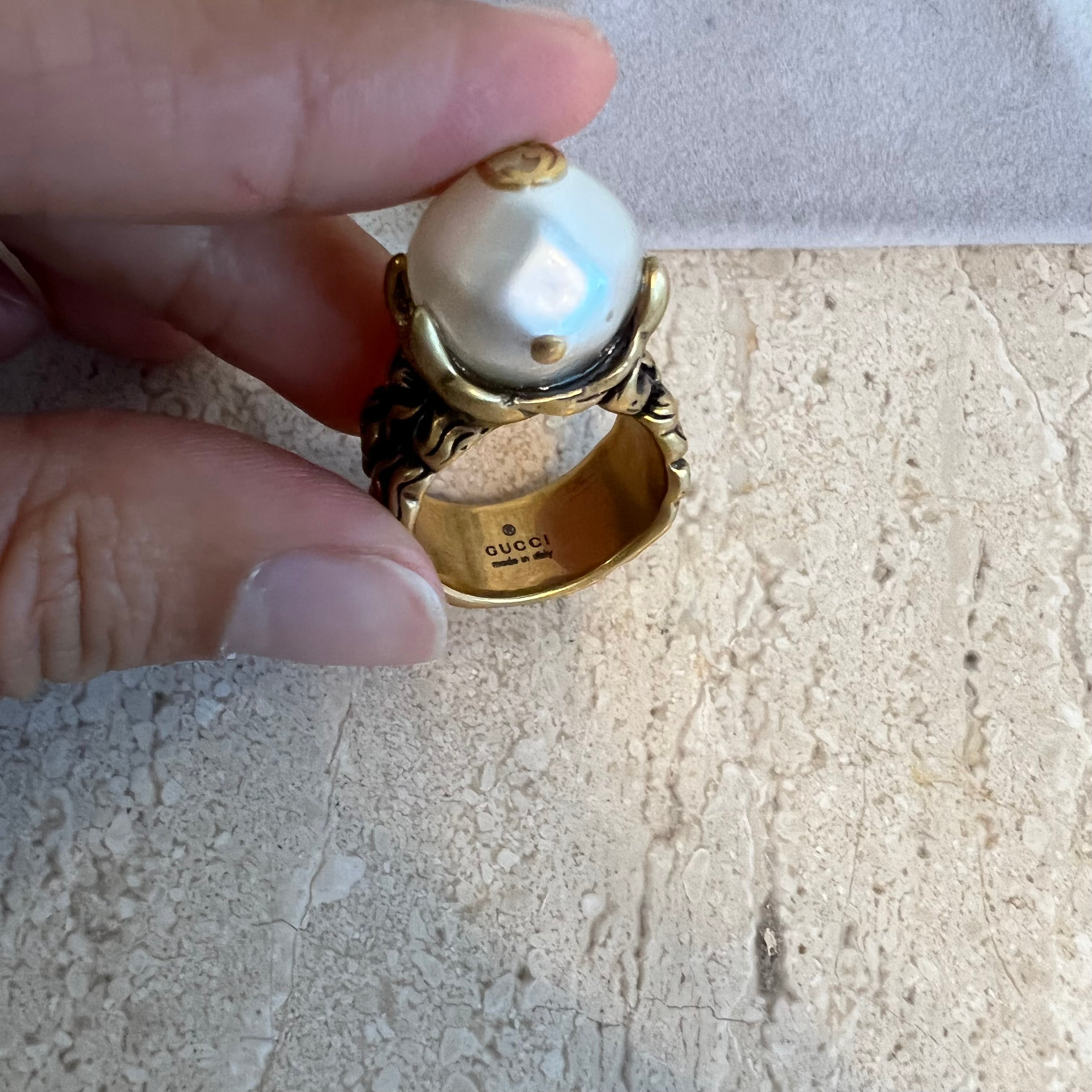 Authentic GUCCI Costume Pearl Ring – Valamode