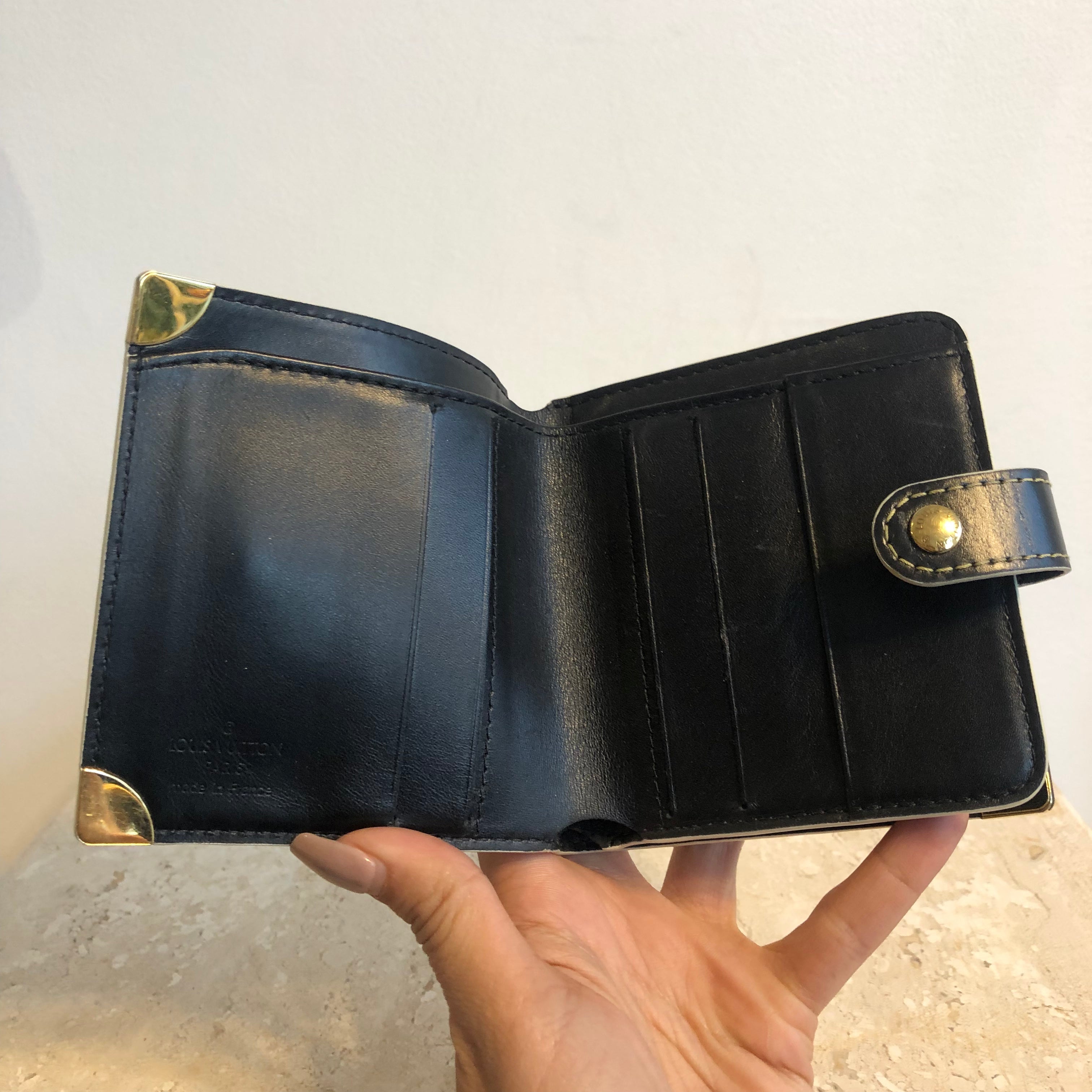 Louis Vuitton Taupe Suhali Leather Wallet