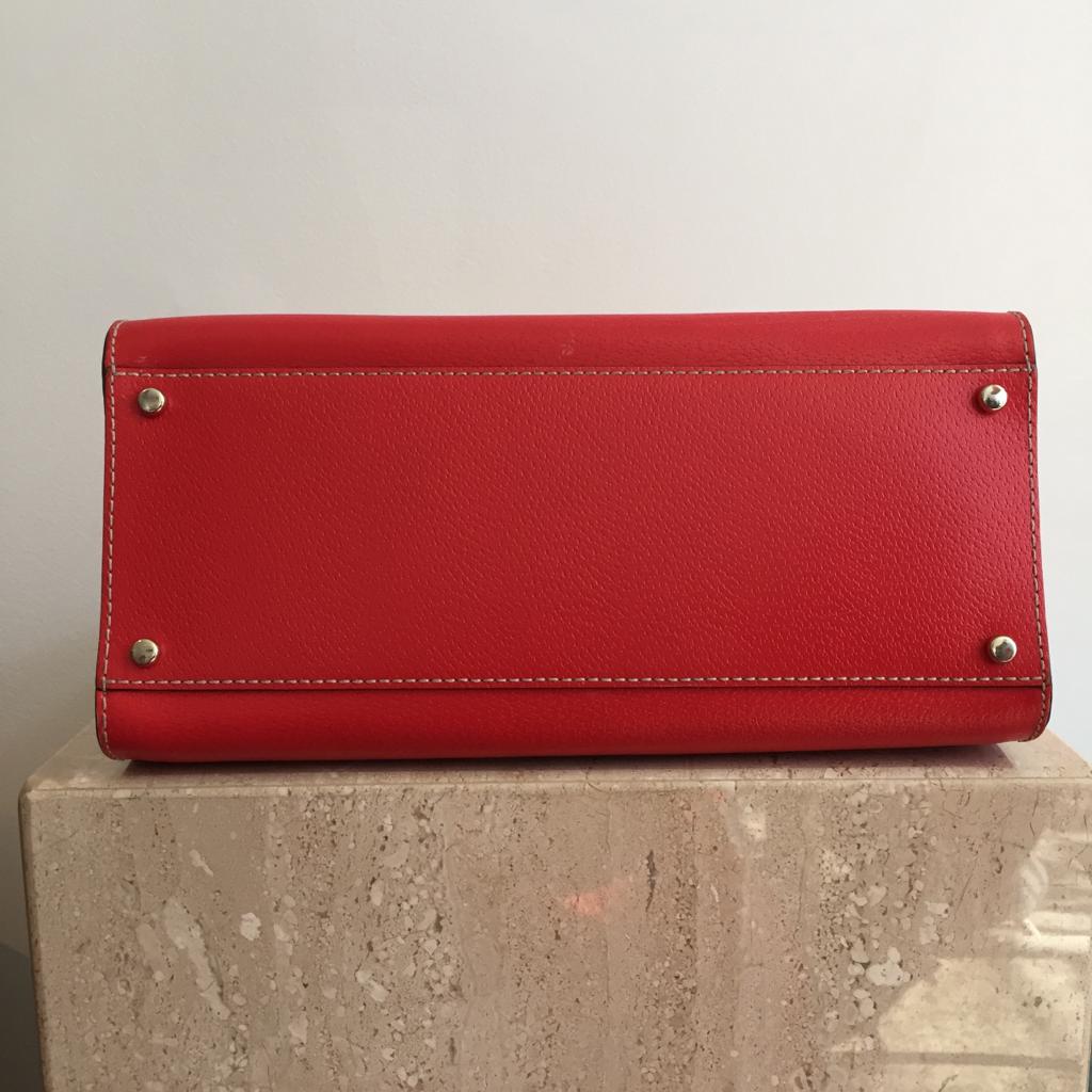 Authentic KATE SPADE Red Top Stitch Handbag – Valamode