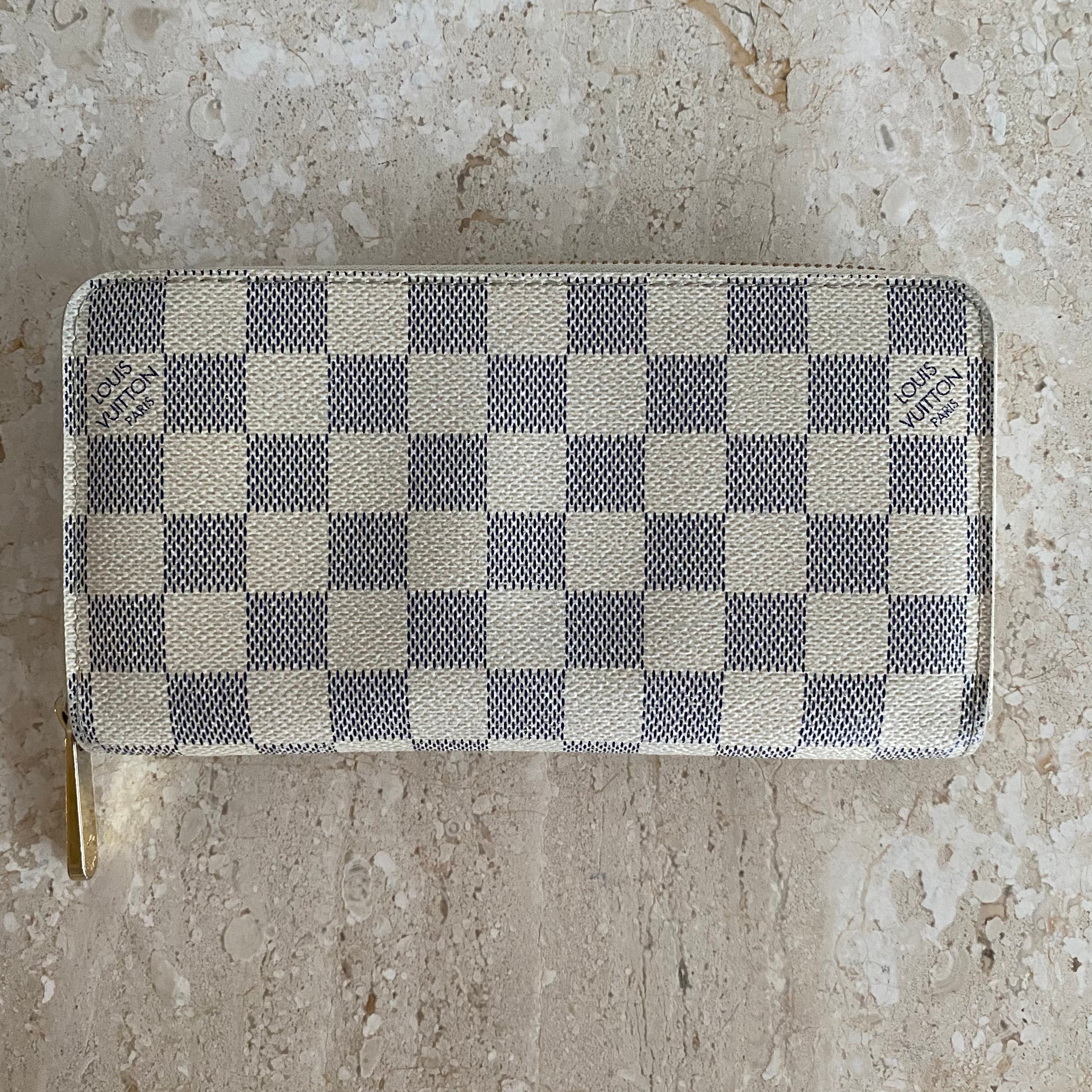 blue checkered louis vuitton wallet