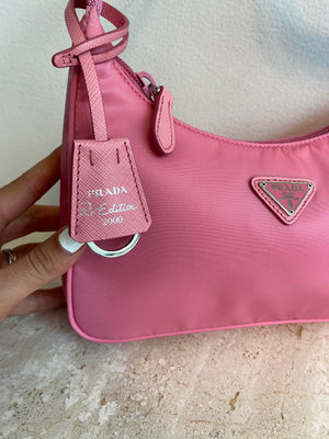 Authentic PRADA Pink Re-Edition 2000 Nylon Bag – Valamode