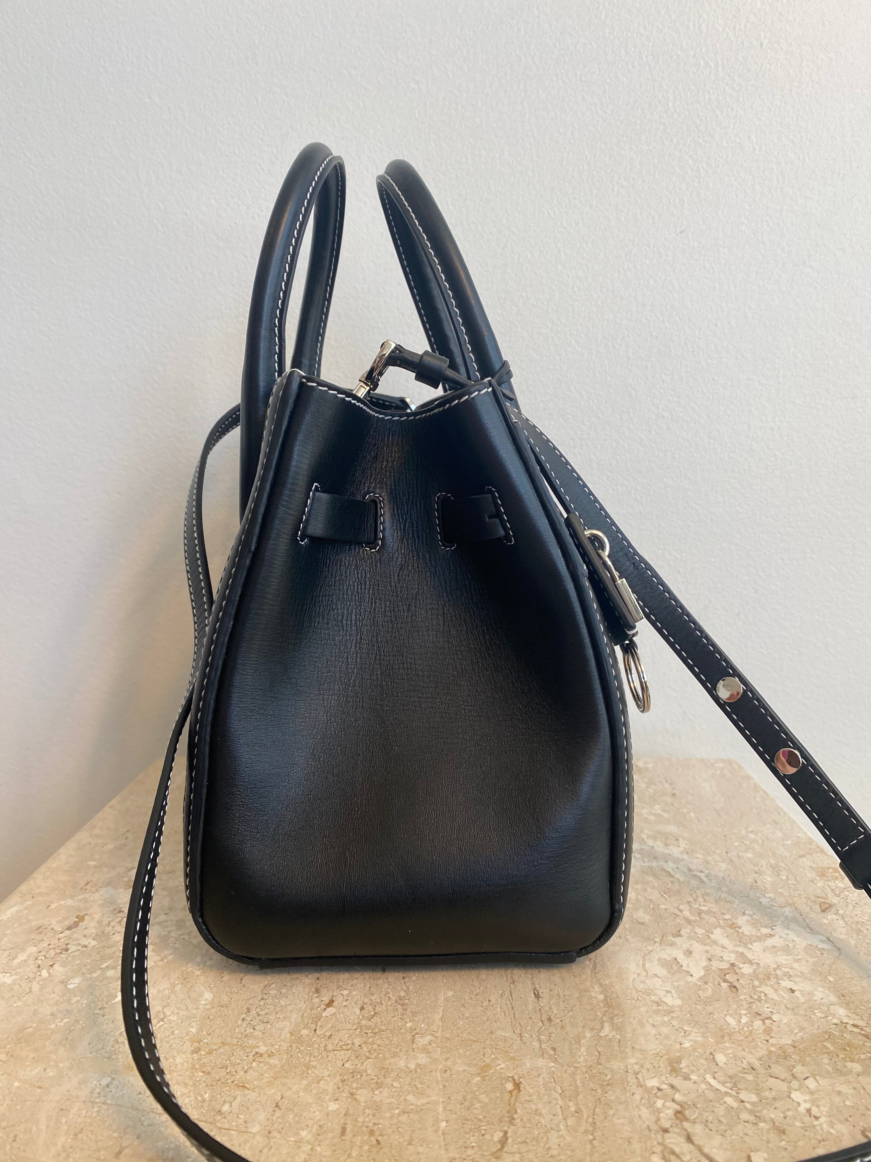 Authentic MICHAEL KORS Monogramme Collection Black Leather Satchel ...