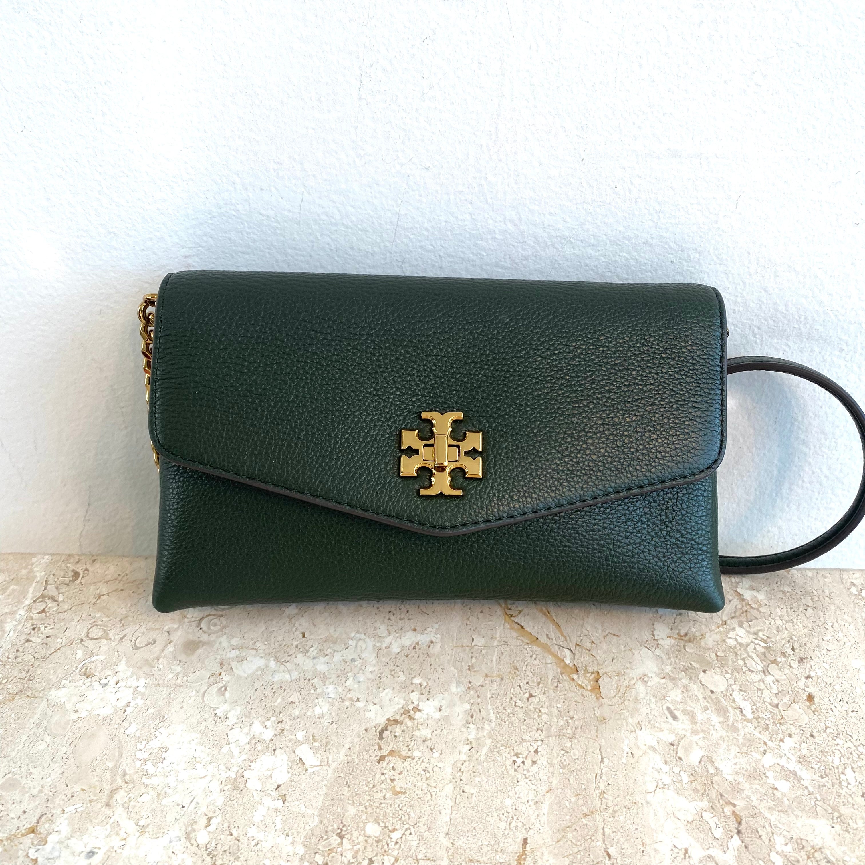 Authentic TORY BURCH Forest Green Leather Mini Bag – Valamode