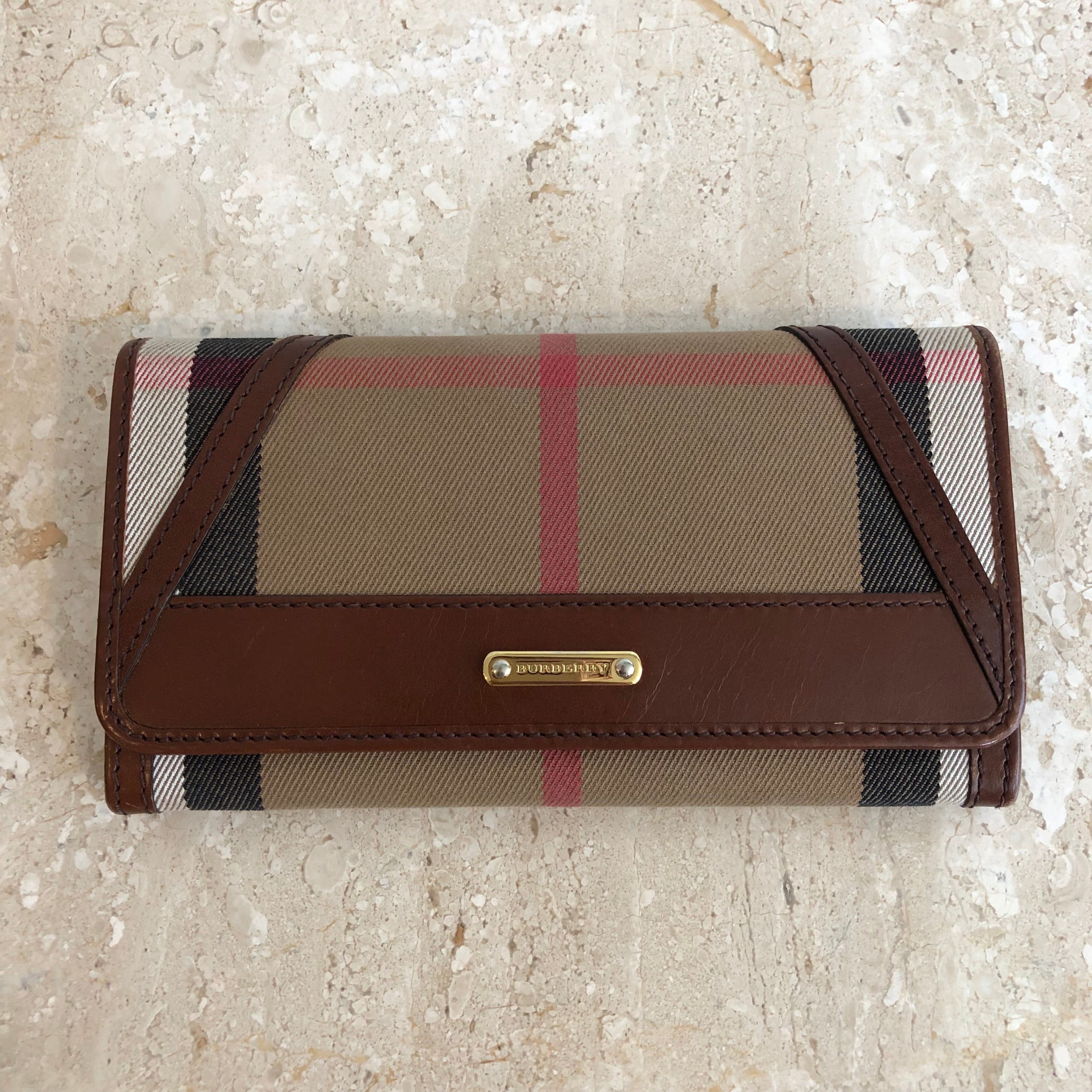 Authentic BURBERRY Nova Check Wallet – Valamode