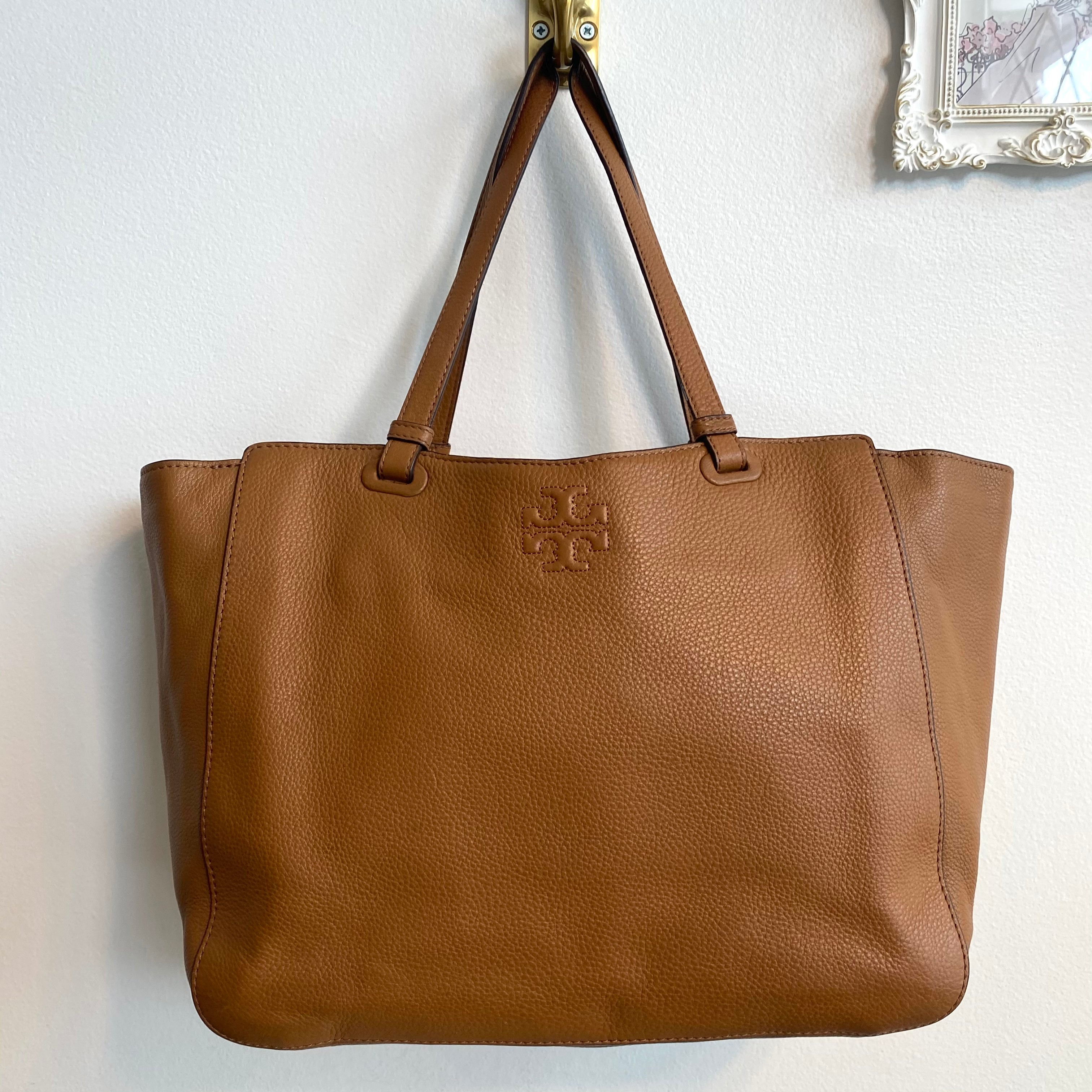 Authentic TORY BURCH Cognac Leather Diaper/Tote Bag – Valamode