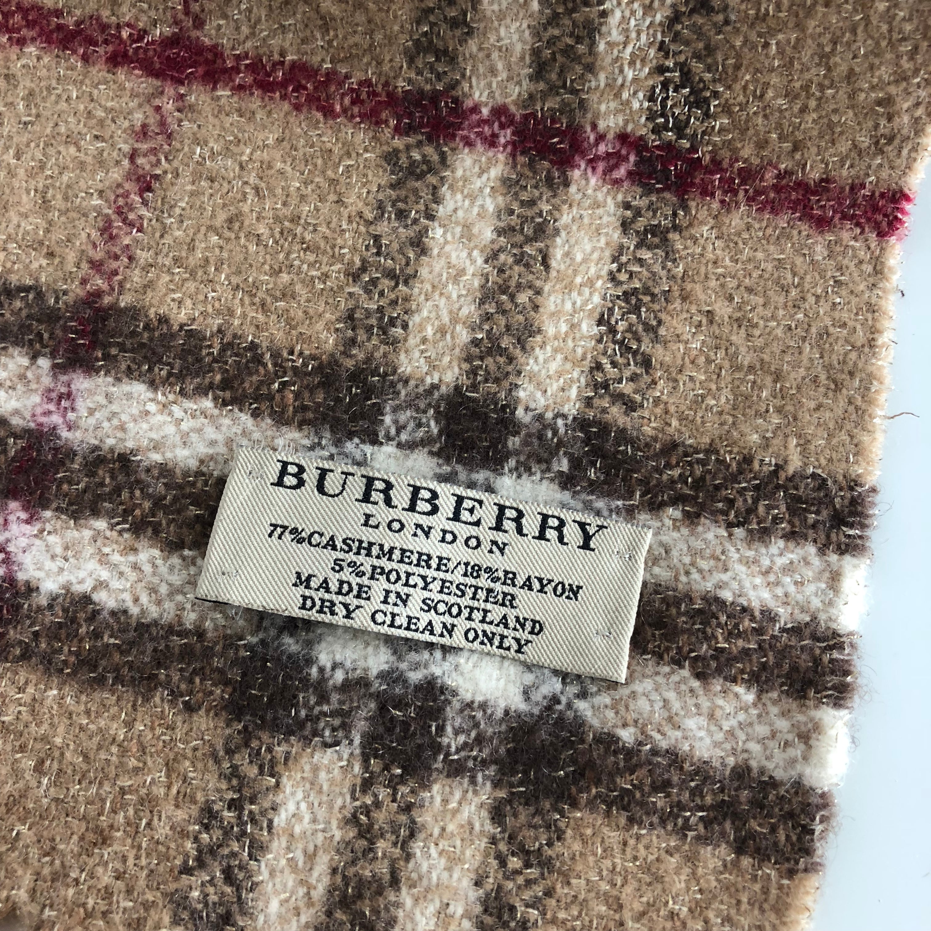 31 Burberry Scarf Label Authentic - Labels Database 2020