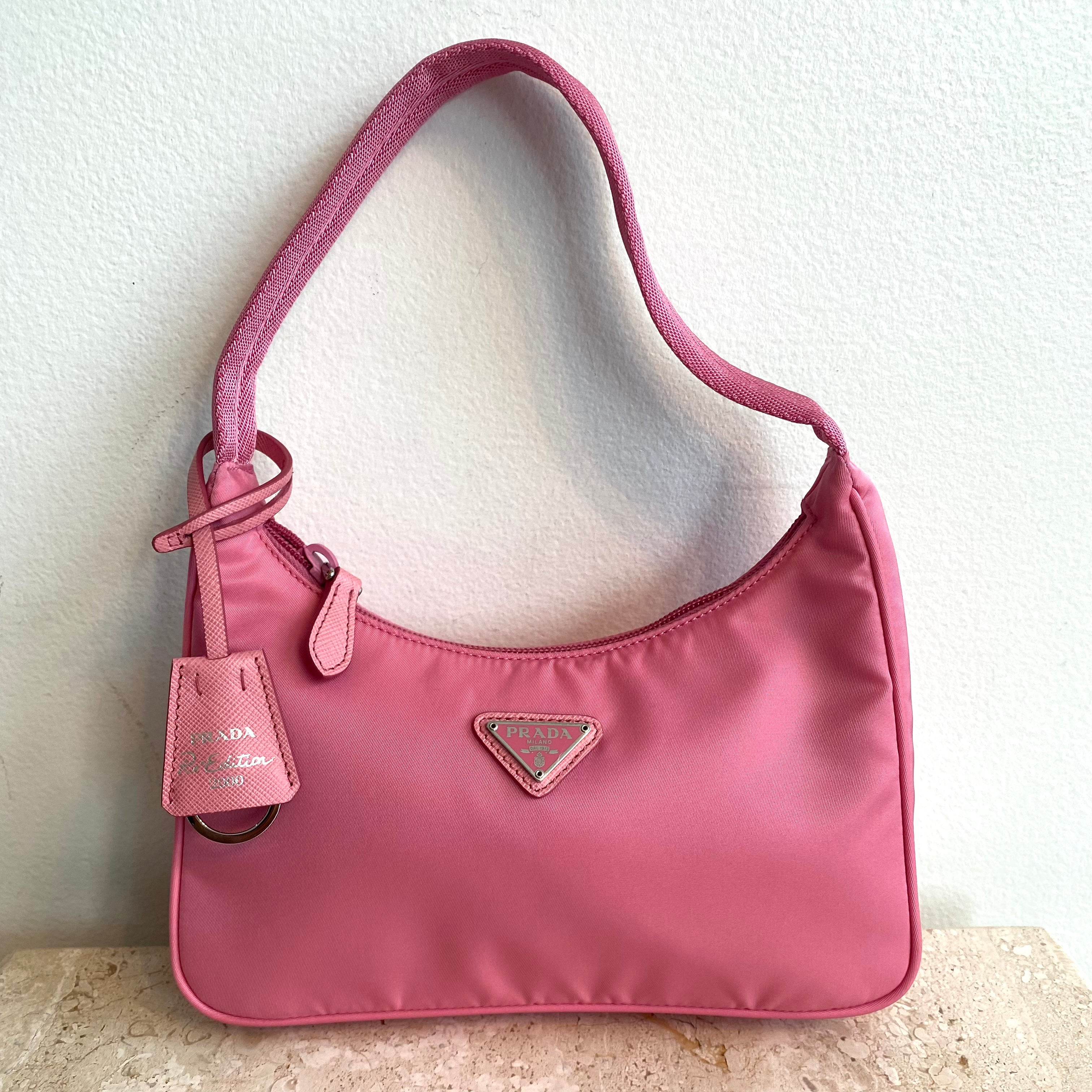 Authentic PRADA Pink Re-Edition 2000 Nylon Bag – Valamode