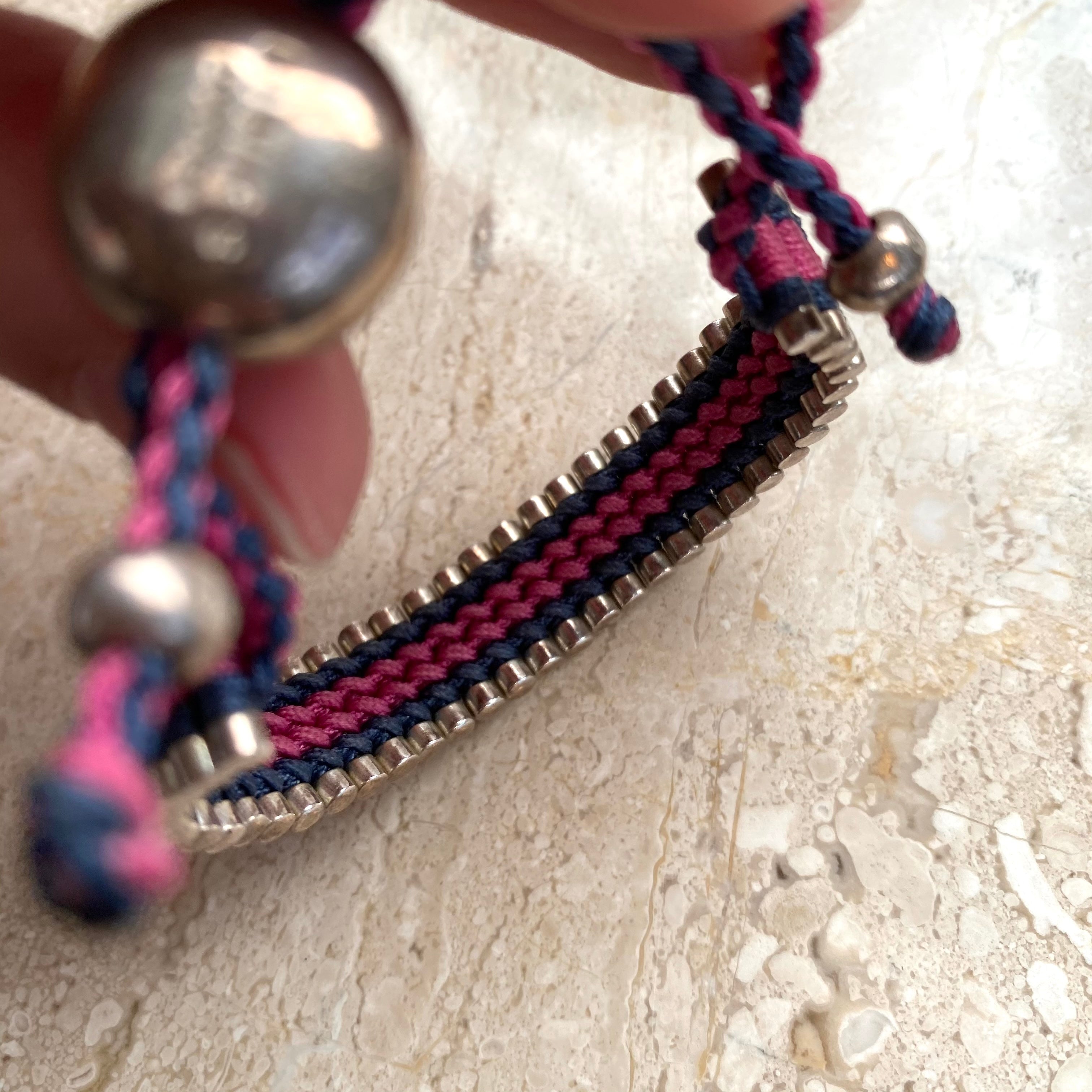 Authentic Links Of London Friendship Bracelet In Pink Navy Valamode