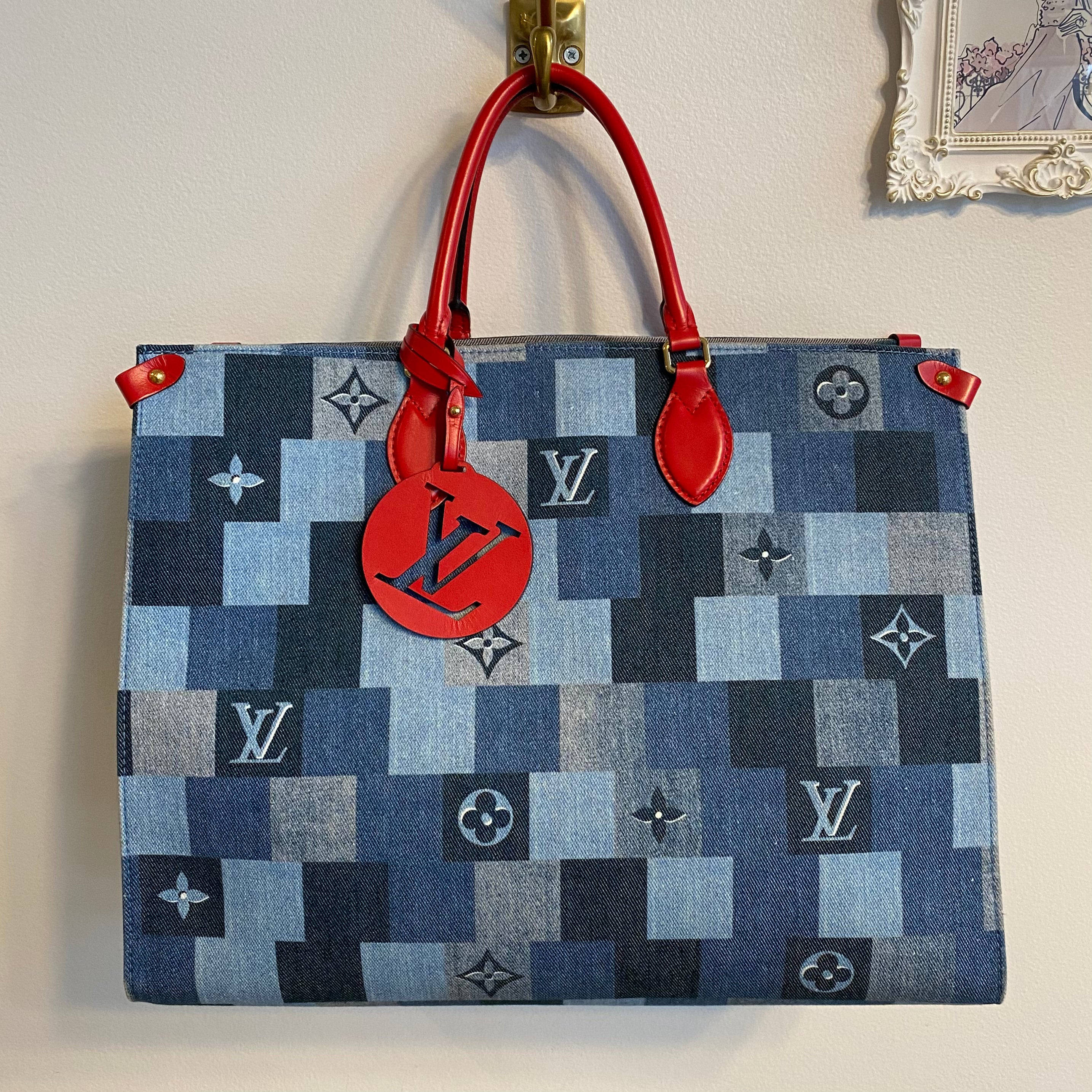 Louis Vuitton Blue And Red Damier Monogram Patchwork Denim Neverfull MM  Gold Hardware 2019 Available For Immediate Sale At Sothebys