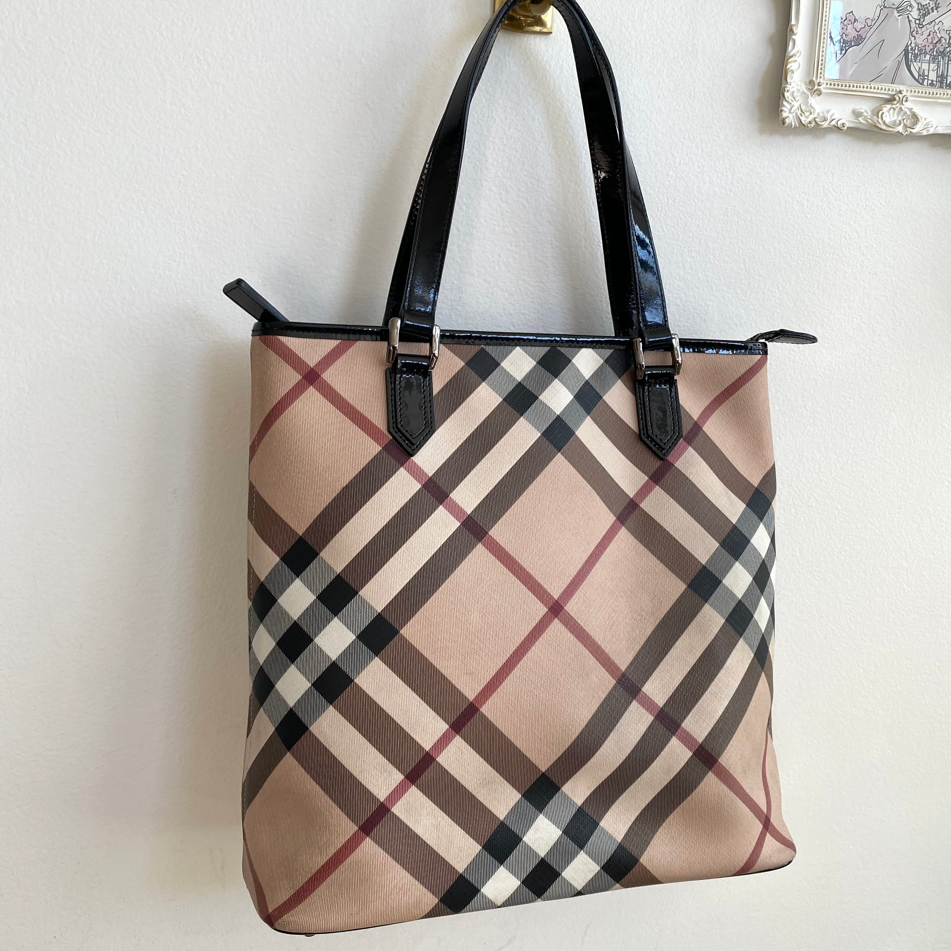 Authentic BURBERRY Nova Check Canvas Tote – Valamode