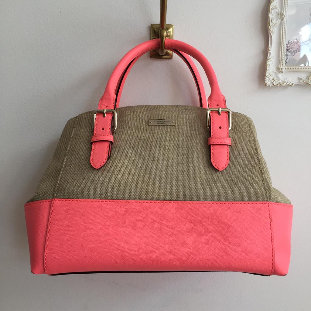 Authentic KATE SPADE Canvas/Neon Pink Handbag – Valamode