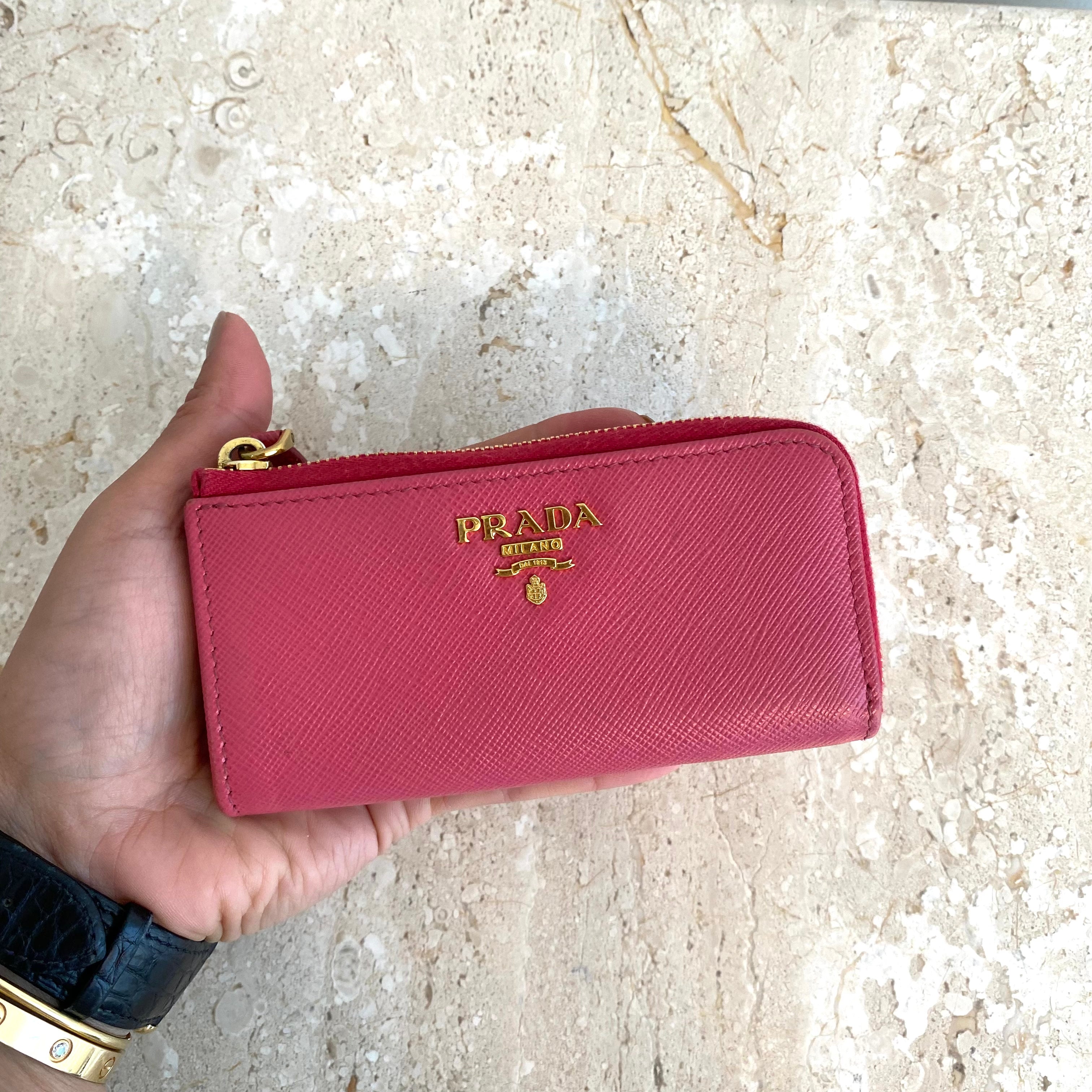 Authentic PRADA Hot Pink Saffiano Leather Change Purse – Valamode