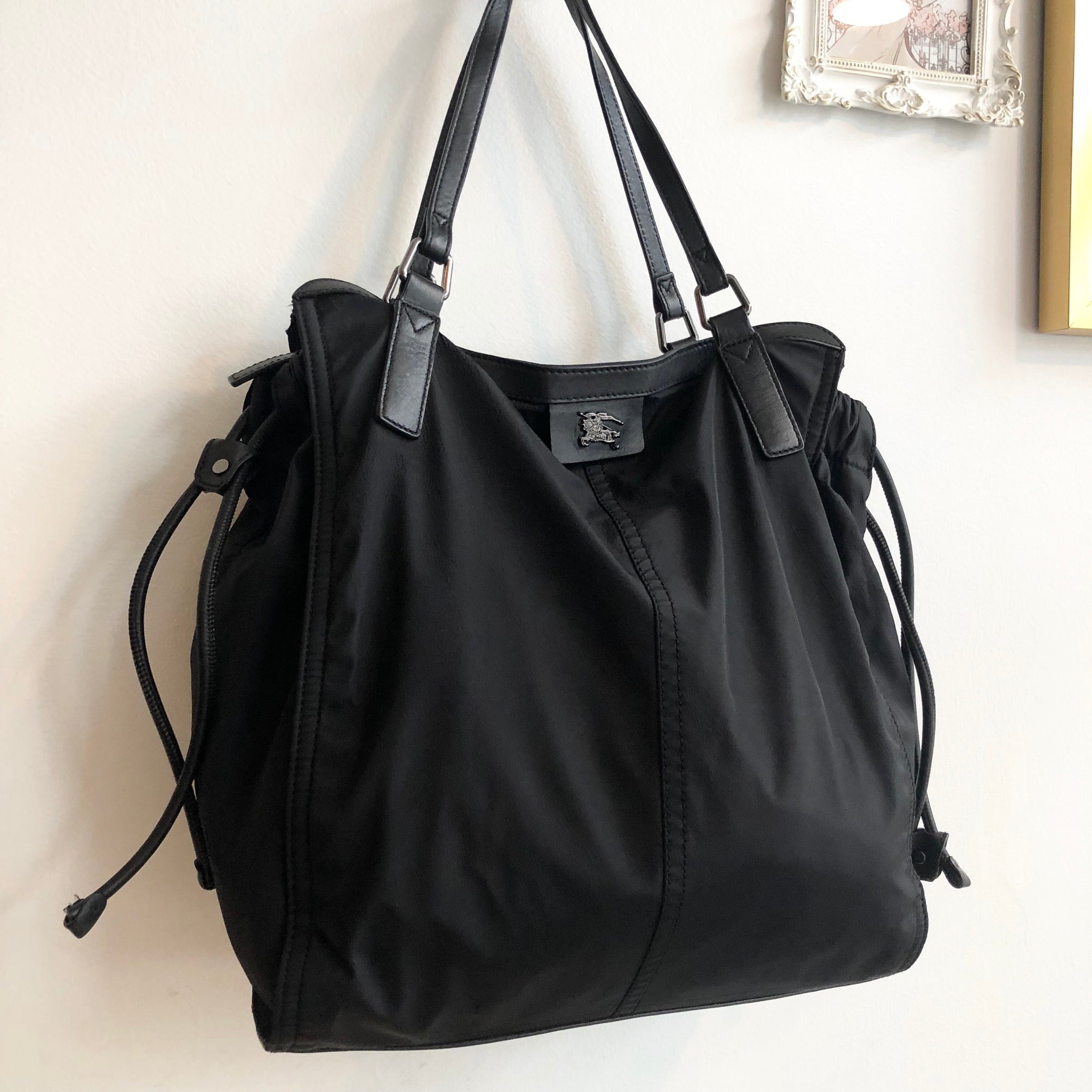 Authentic BURBERRY Black Nylon Large Tote #1 – Valamode