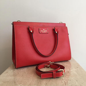 Authentic KATE SPADE Red Top Stitch Handbag – Valamode