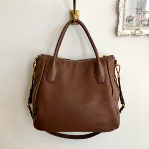 prada handbag brown leather