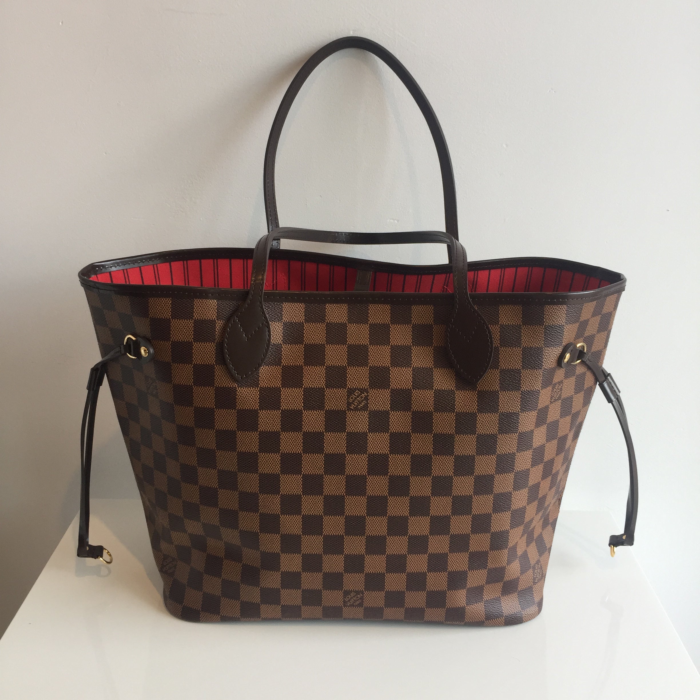 Authentic Louis Vuitton Damier Azur Neverfull MM Tote Bag N51107 Used F/S