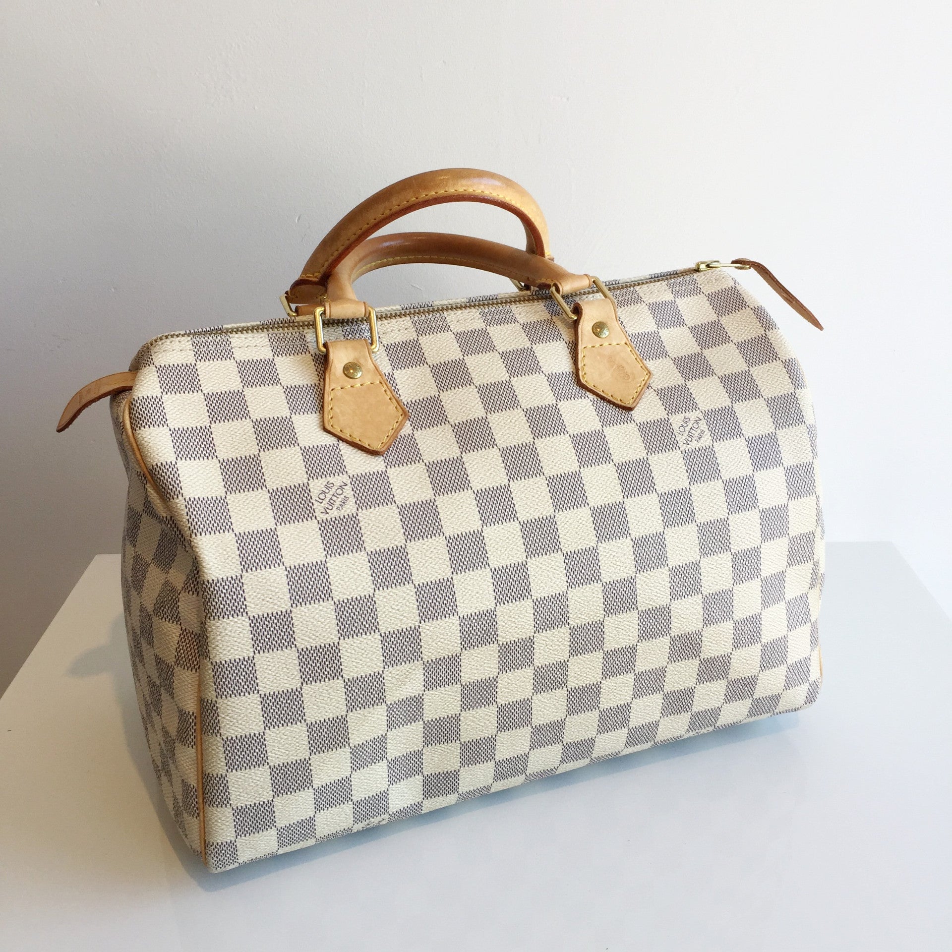 louis vuitton speedy 30 (du0143) monogram canvas gold hardware, with keys &  lock, no dust cover