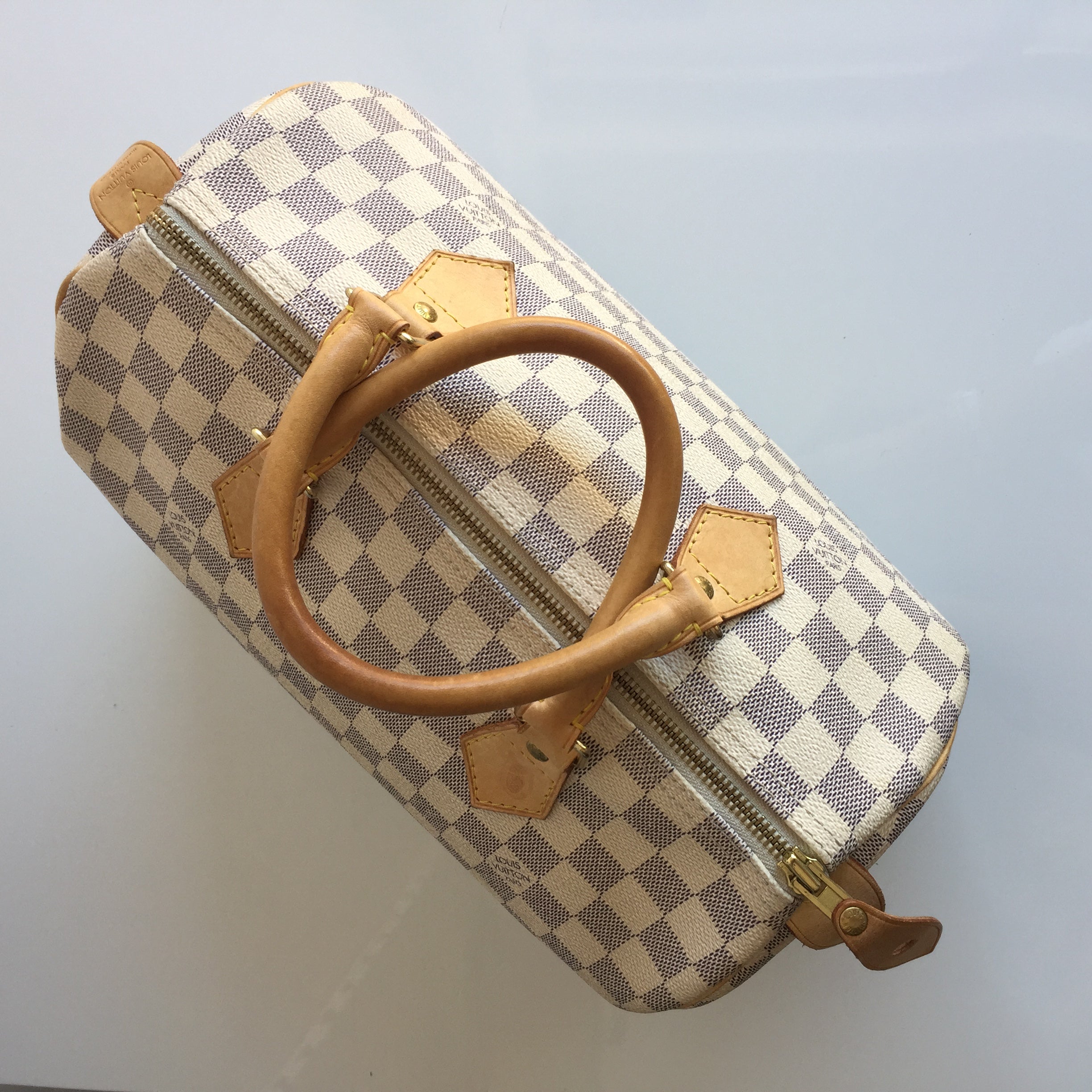 Authentic LOUIS VUITTON Speedy 30 Azur – Valamode