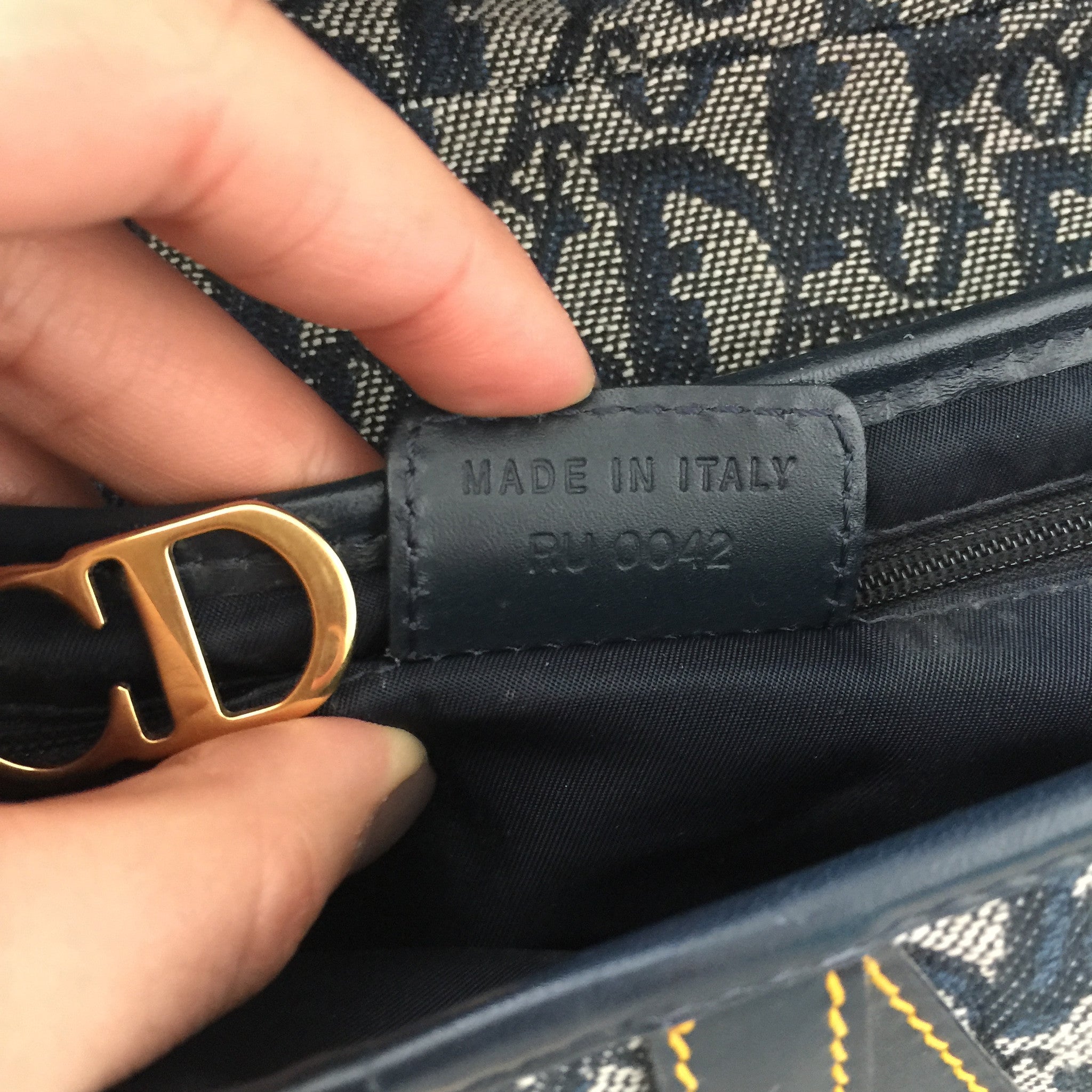 authentic christian dior saddle bag