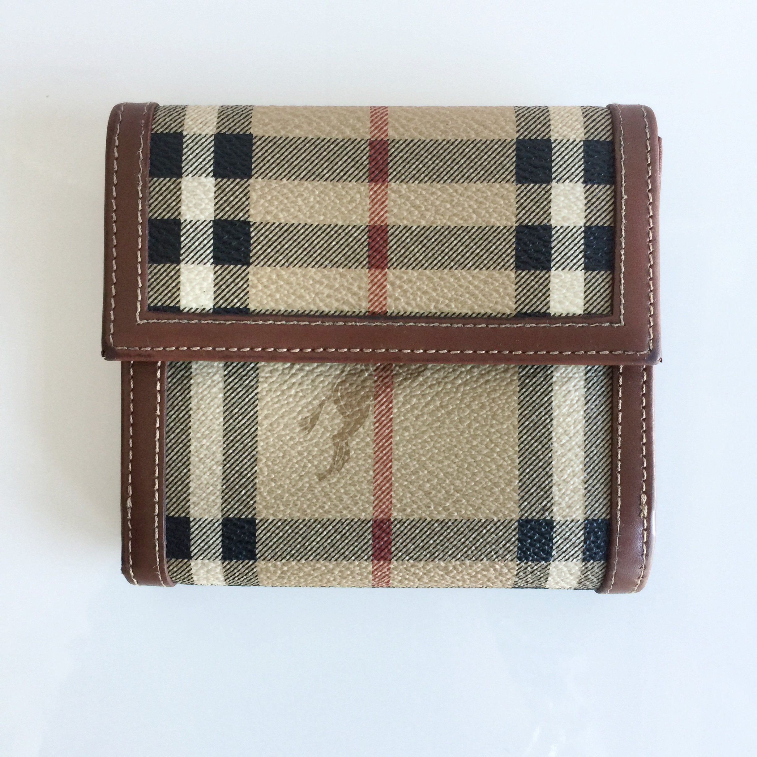 Authentic BURBERRY Compact Haymarket Wallet – Valamode