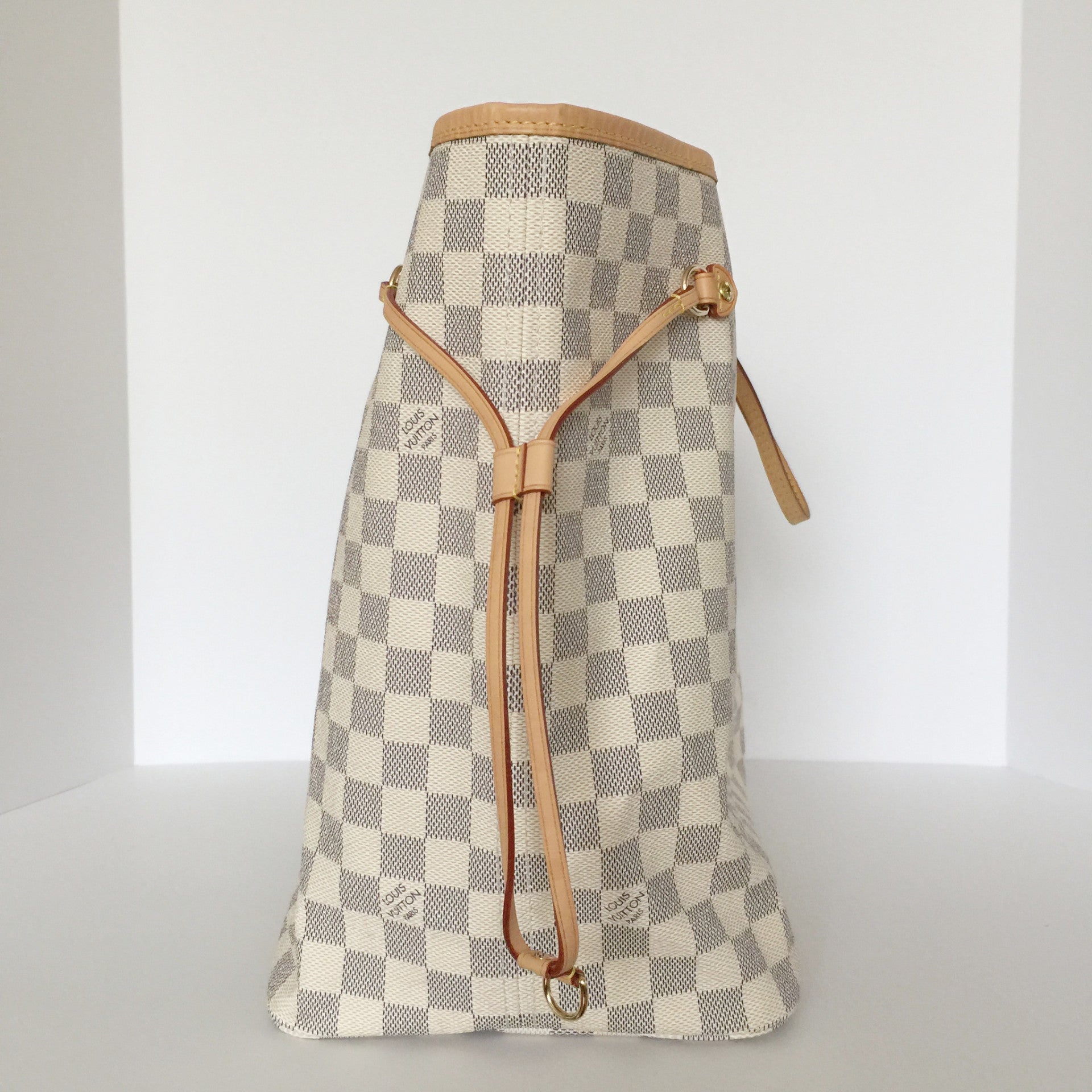 LOUIS VUITTON Damier Azur Neverfull GM Tote Bag N41360 LV Auth